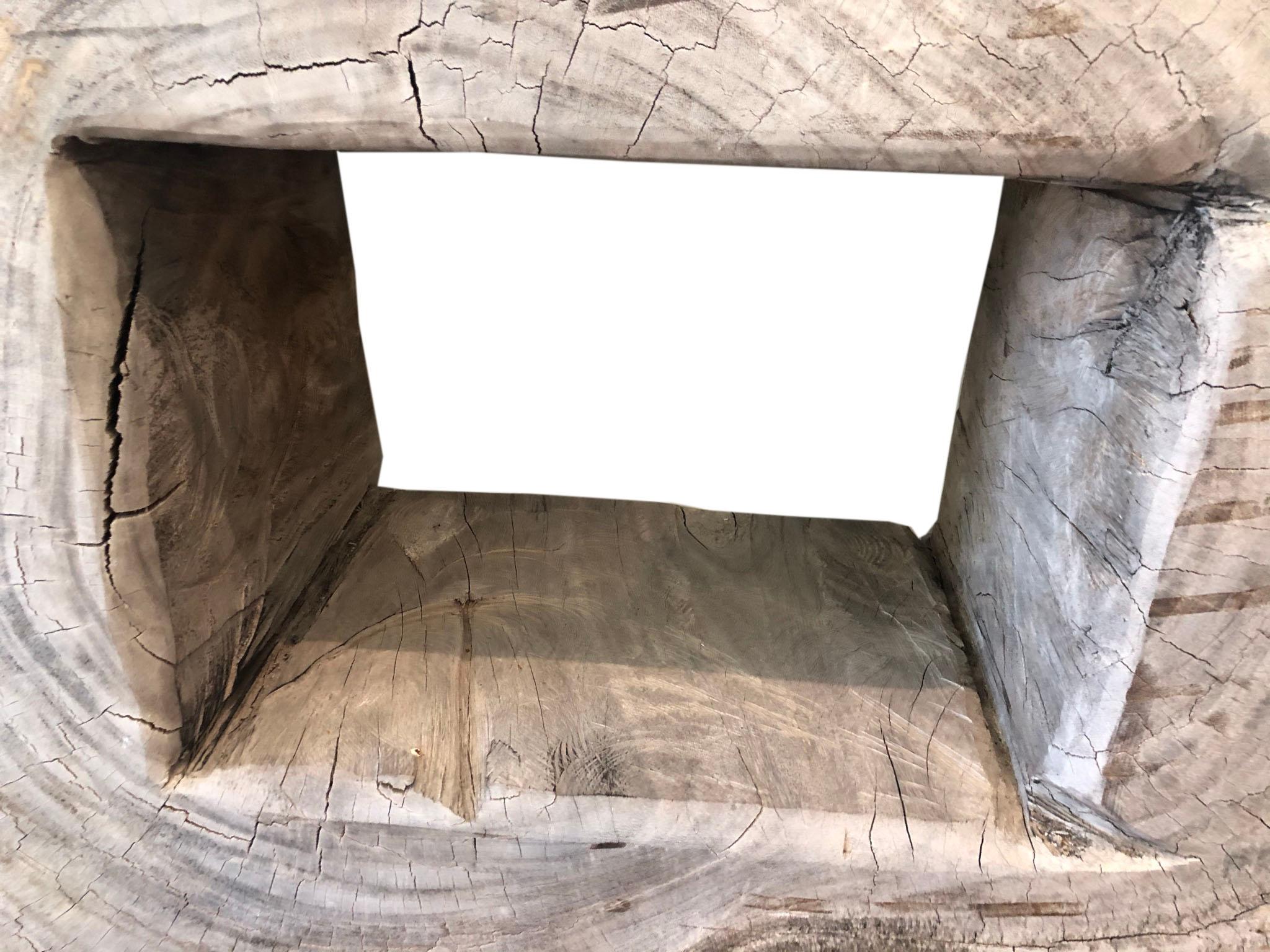 Rustic Large Teak Wood Root Console or Coffee Table for Inside or Outside