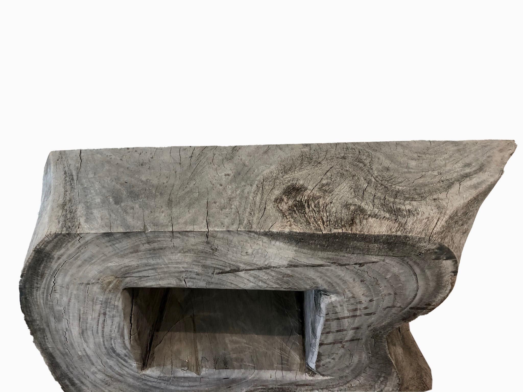 Indonesian Large Teak Wood Root Console or Coffee Table for Inside or Outside