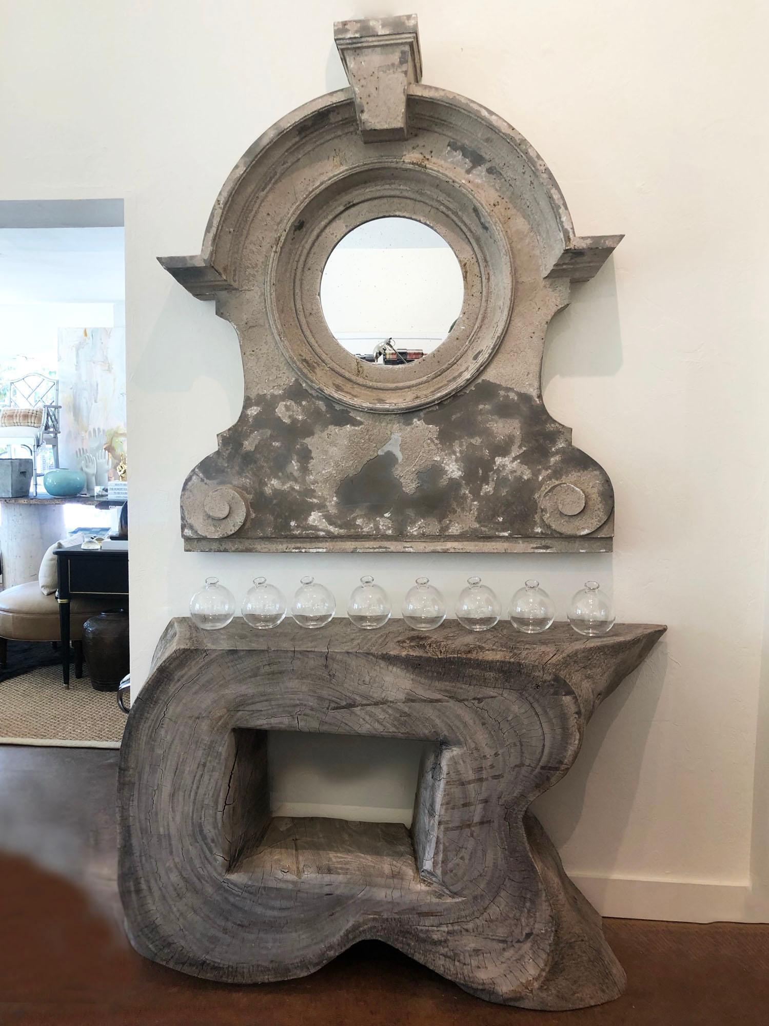 Large Teak Wood Root Console or Coffee Table for Inside or Outside In Good Condition In Wichita, KS