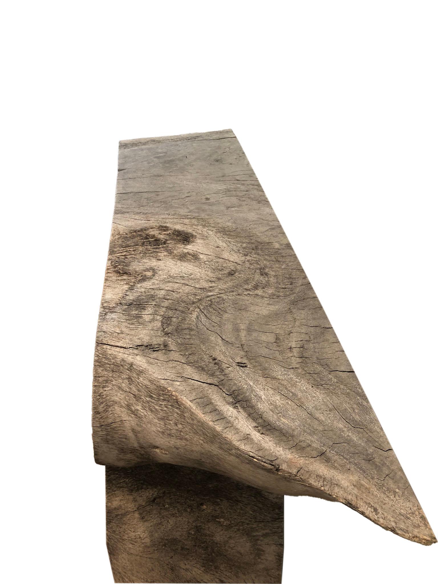 Contemporary Large Teak Wood Root Console or Coffee Table for Inside or Outside