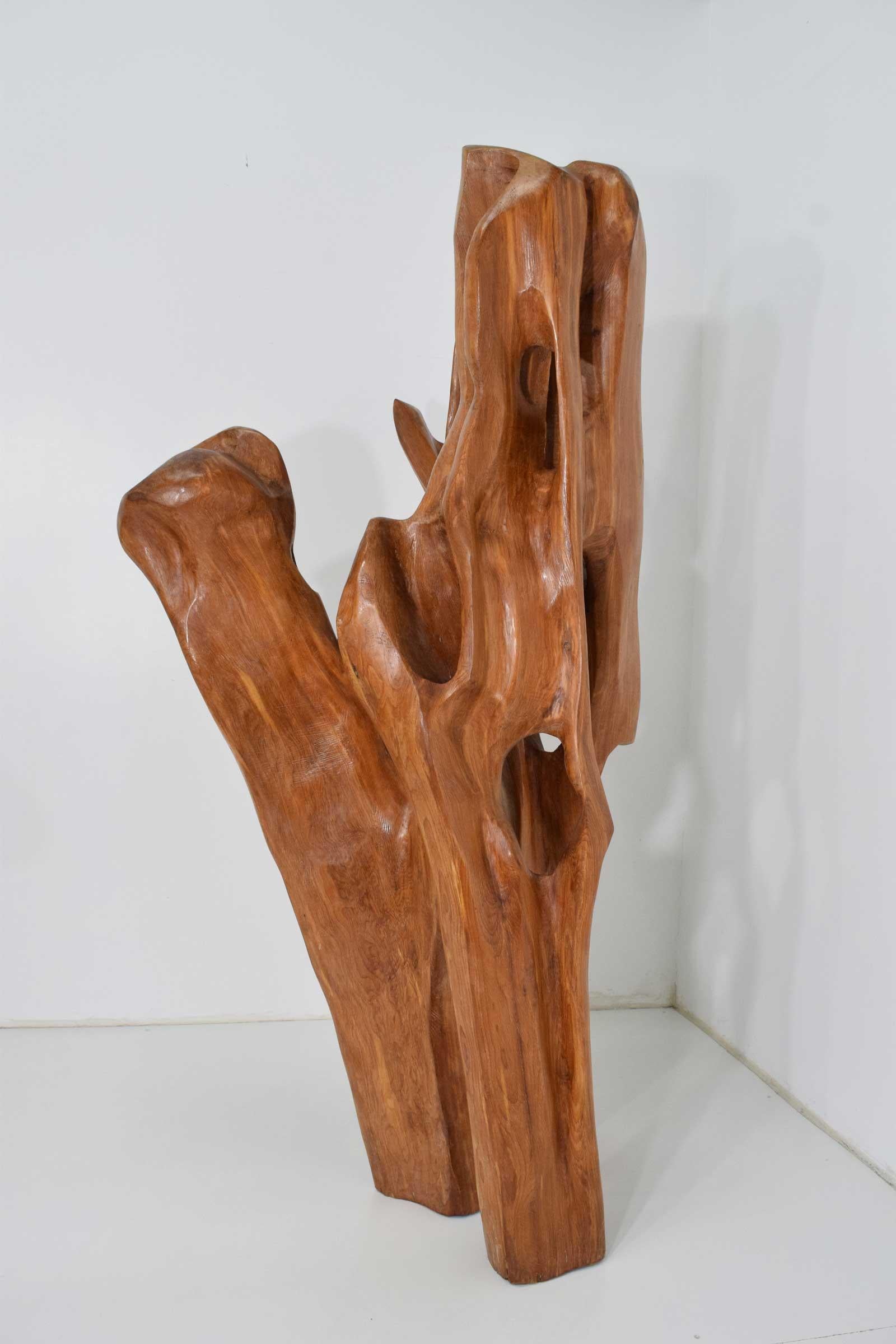 20th Century Large Organic Wood Sculpture