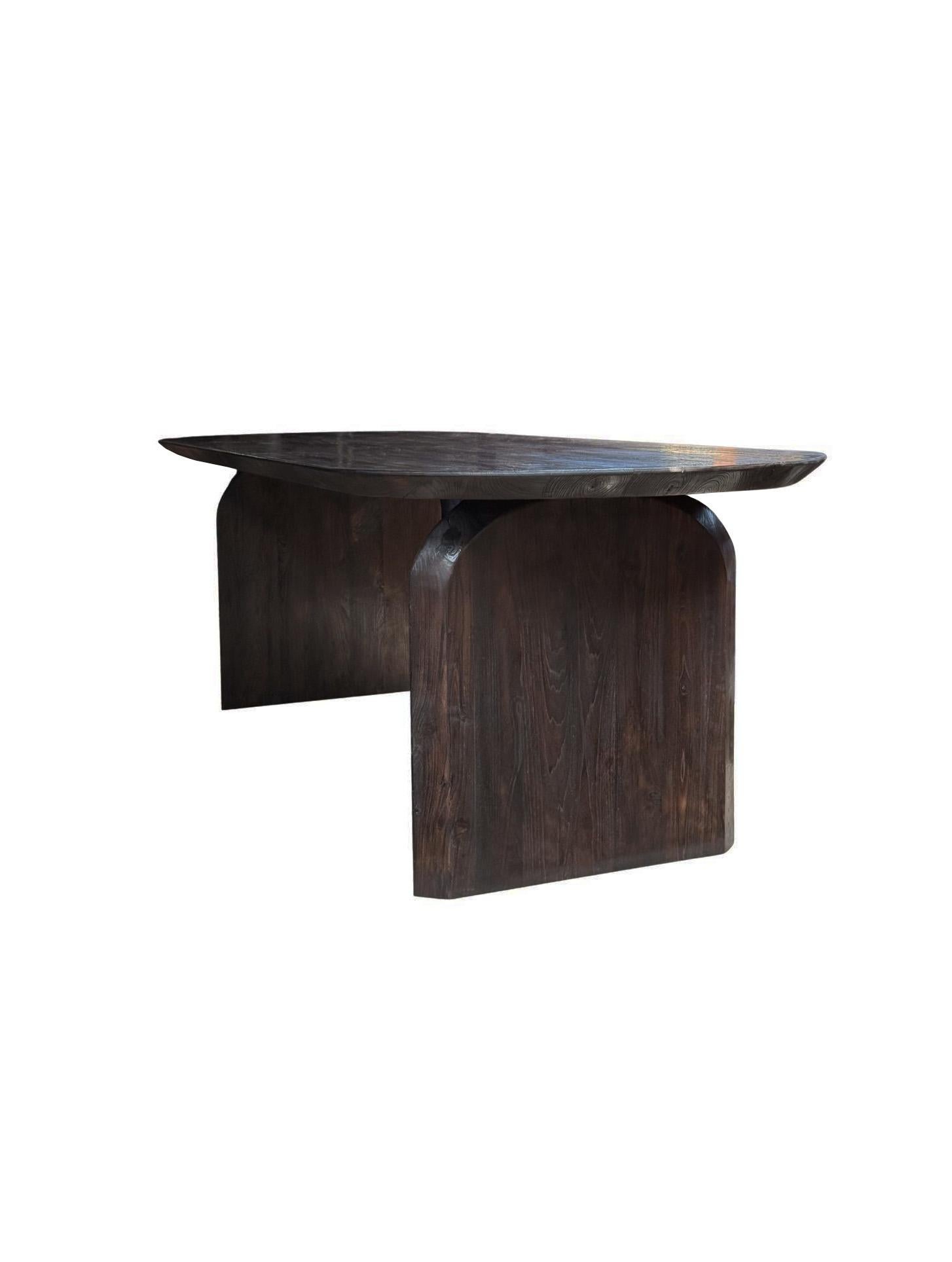 Large Teak Wood Table, Espresso Finish, Modern Organic Neuf - En vente à Jimbaran, Bali