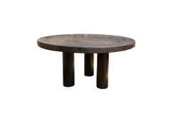 Large Teak Wood Table, Stunning Wood Textures Espresso Finish, Modern Organic