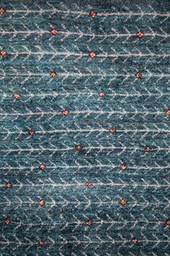 Large Teal Contemporary Tree-of-Life Gabbeh Persian Wool Rug