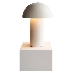 Large Tera Lamp in White Lime Plaster by Ceramicah