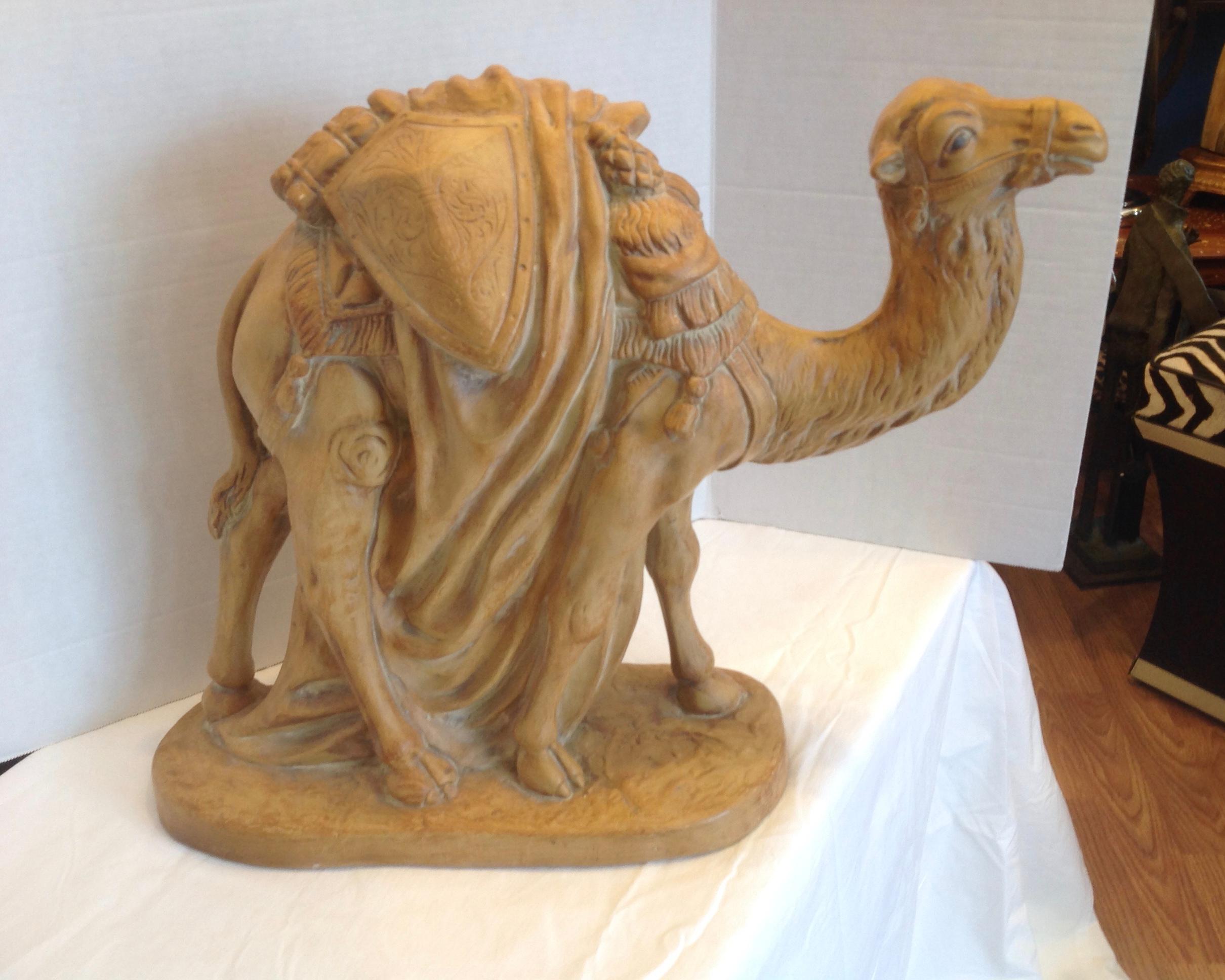 European Large Terra Cotta Figure of a Camel