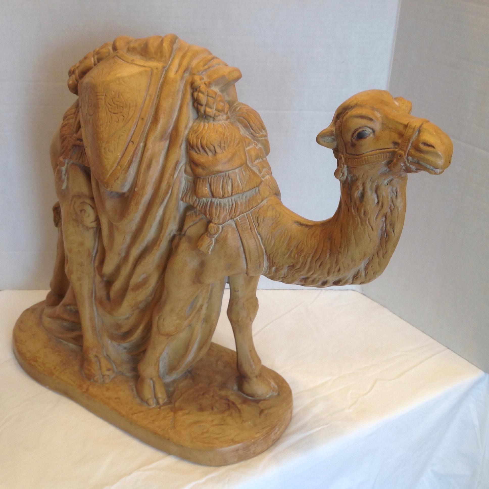 Large Terra Cotta Figure of a Camel In Good Condition In West Palm Beach, FL