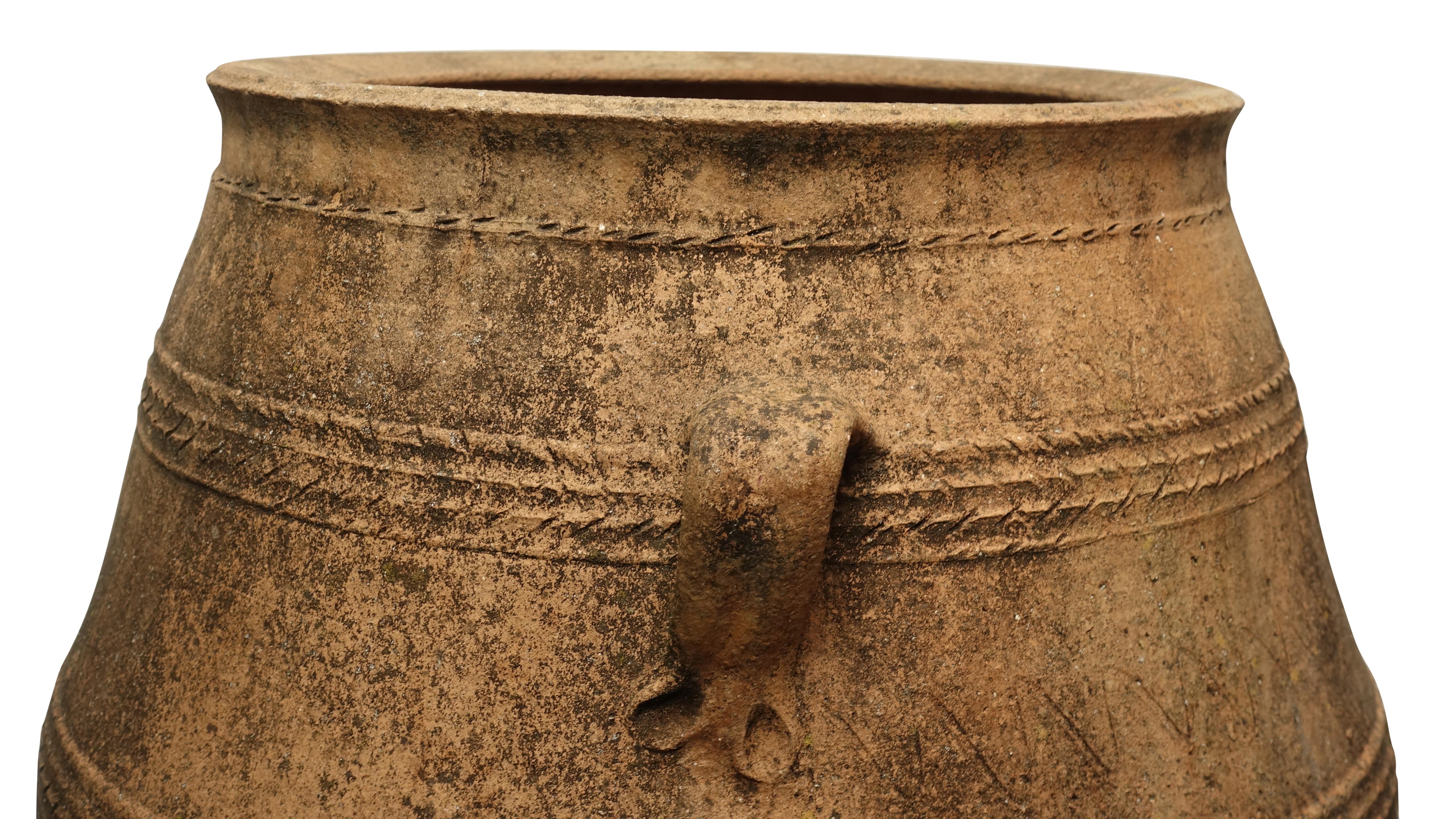 Hand-Crafted Large Terra Cotta Oil Jar, Italian, 19th Century