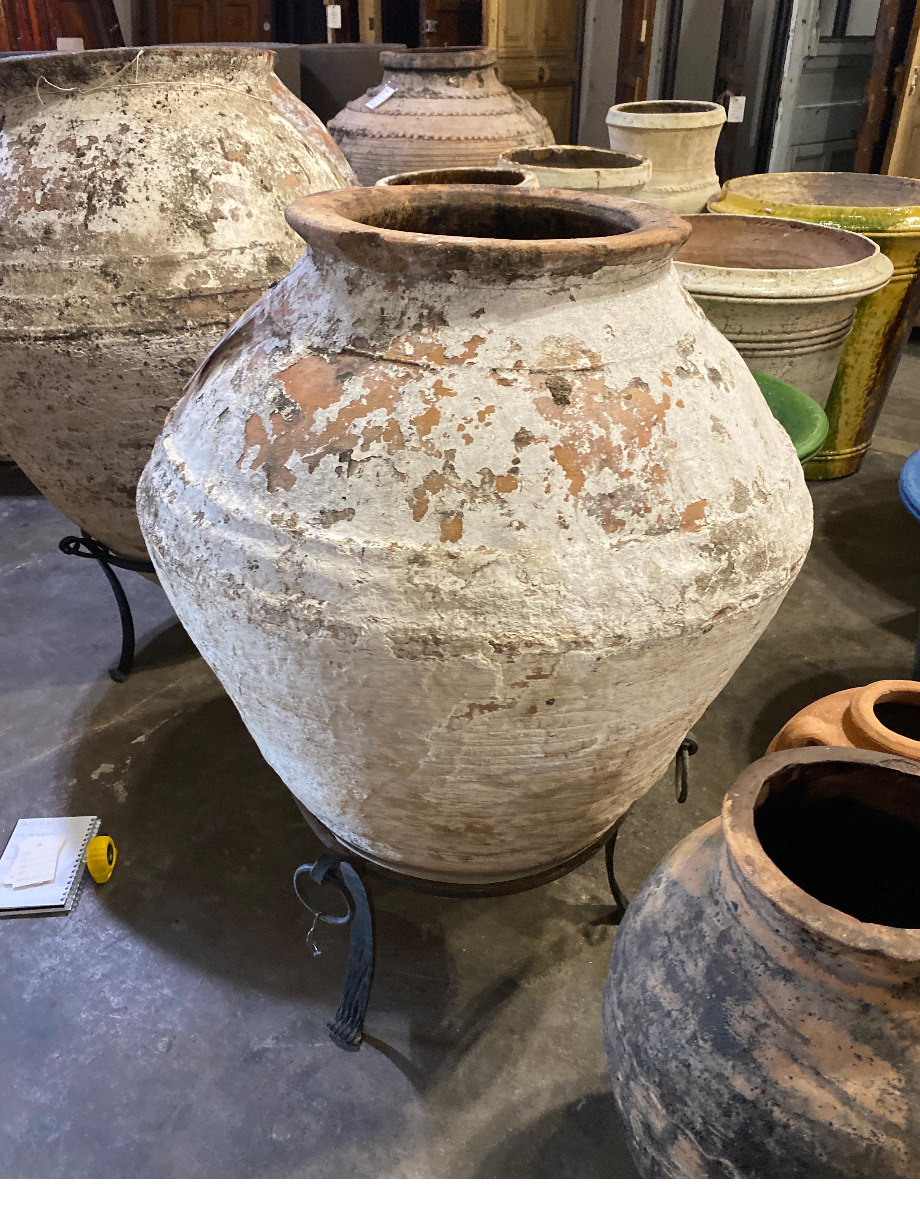 Large terra cotta planter handcrafted in Greece.