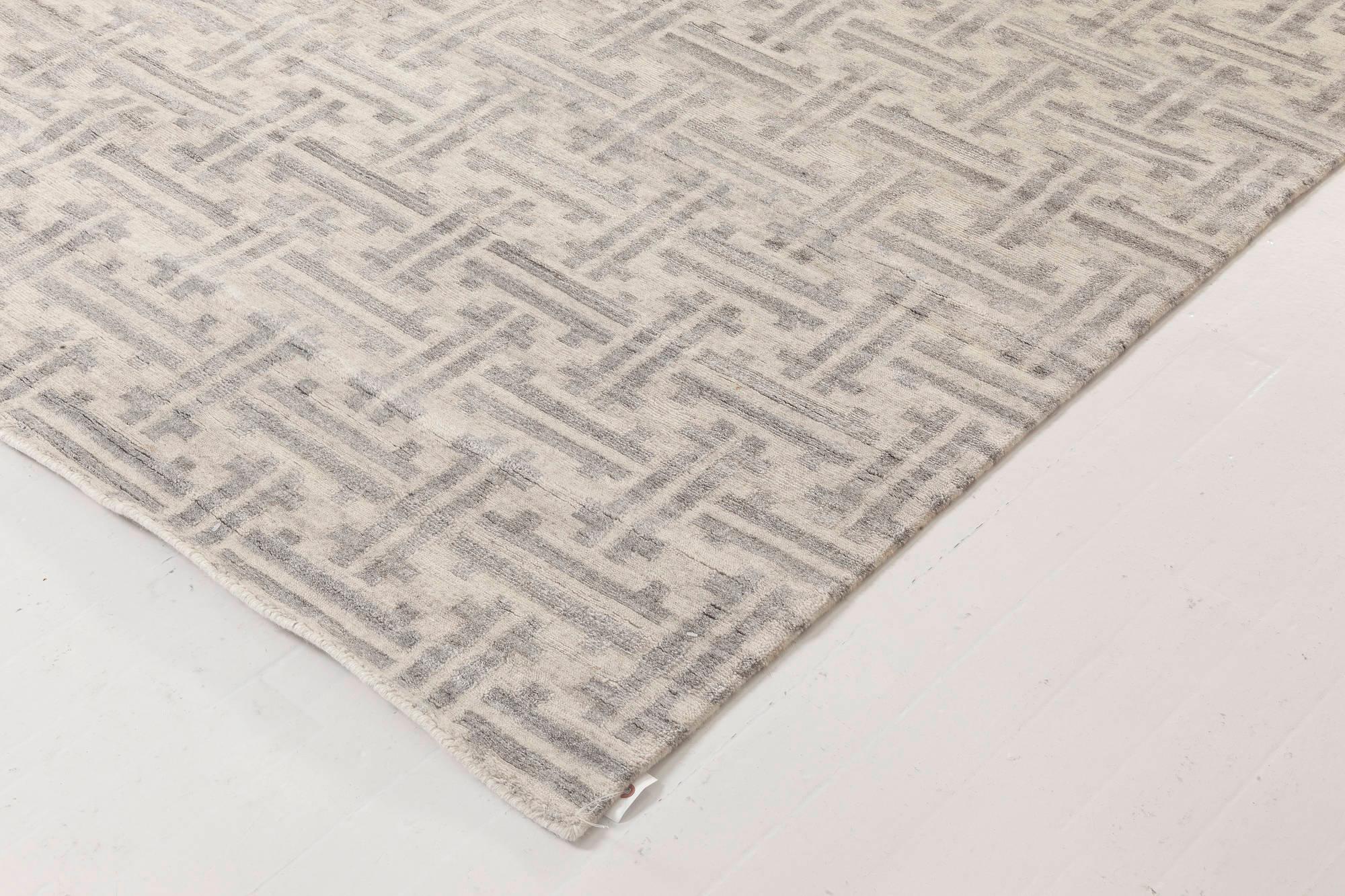 Contemporary Large Terra Rug Handmade in Natural Wool by Doris Leslie Blau For Sale
