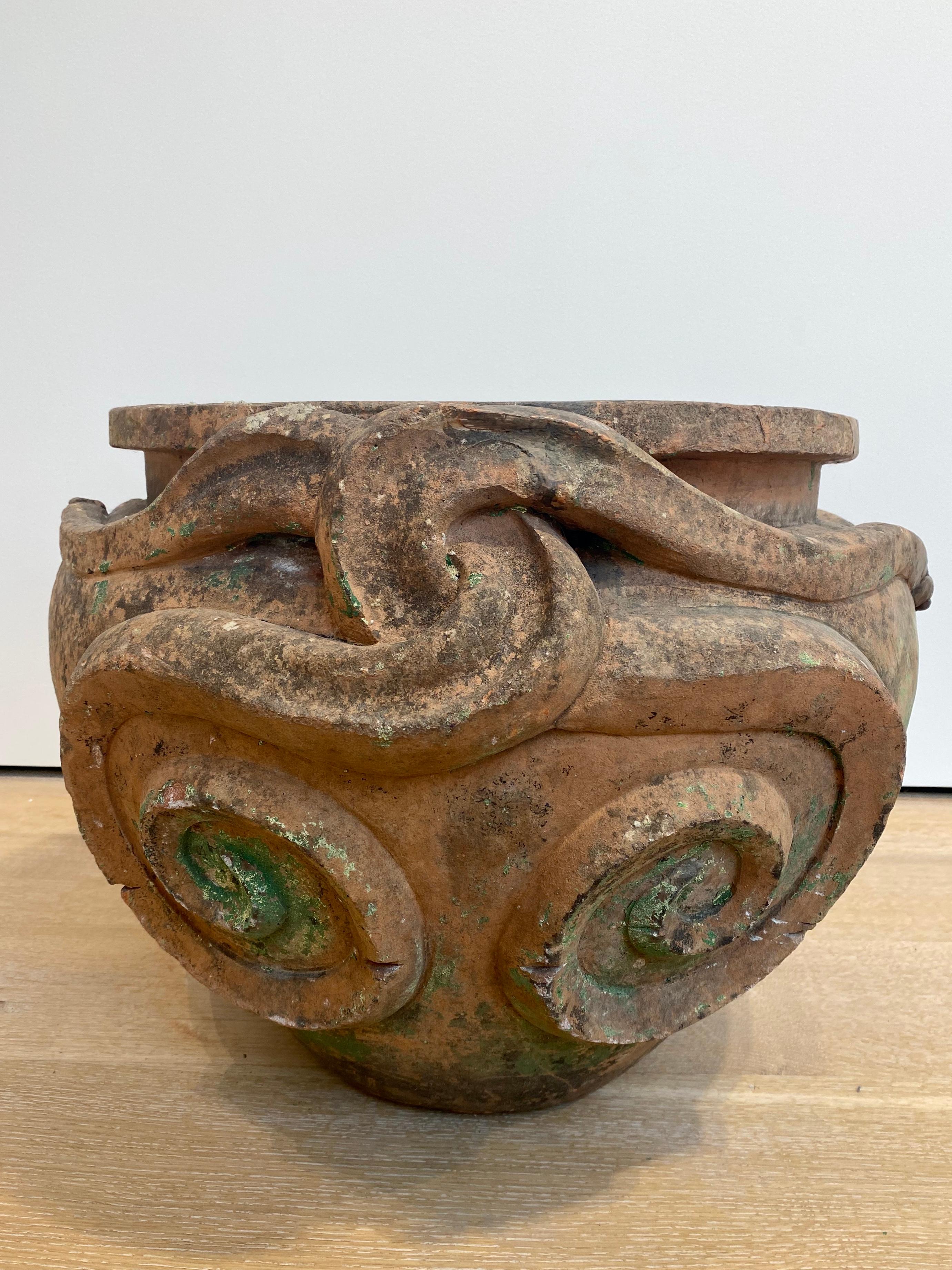 Large Terracotta Compton Snake Pot 1