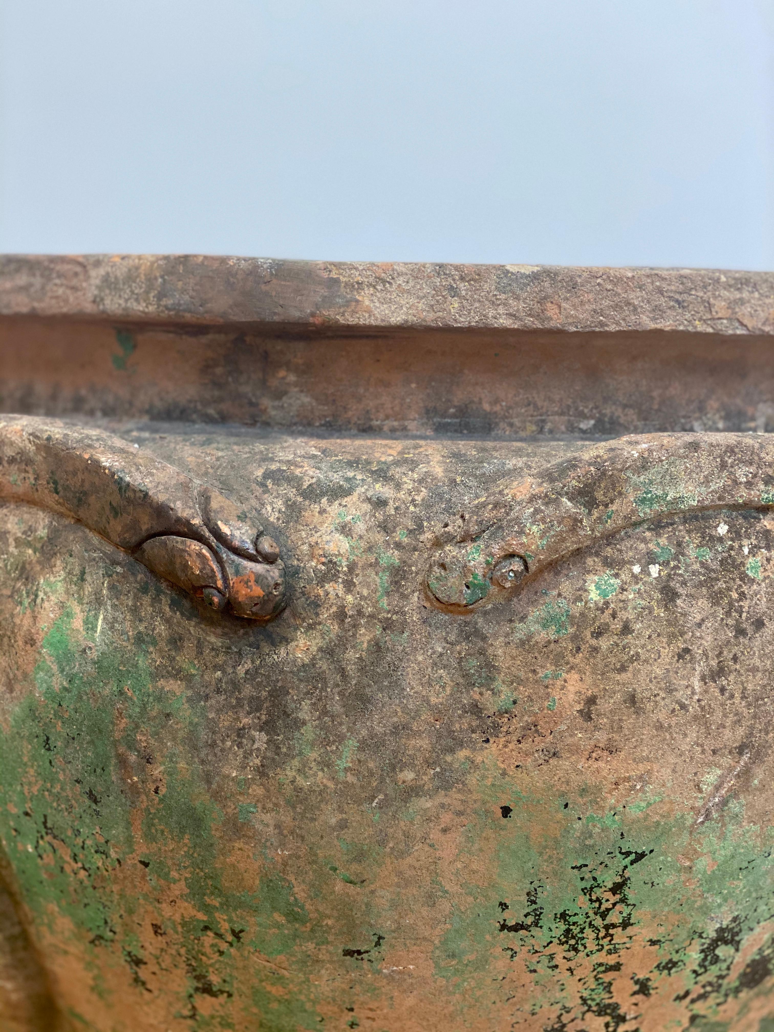 British Large Terracotta Compton Snake Pot