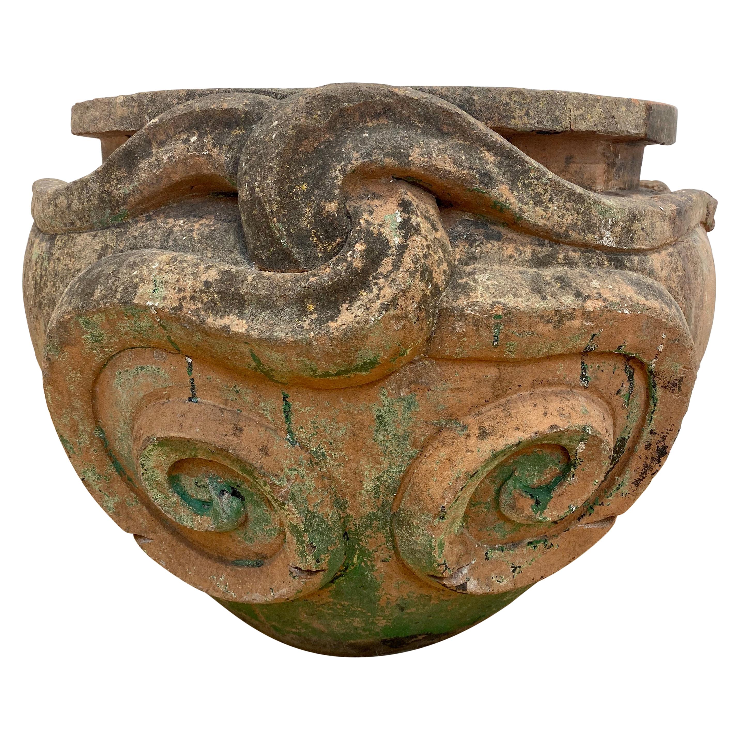 Large Terracotta Compton Snake Pot