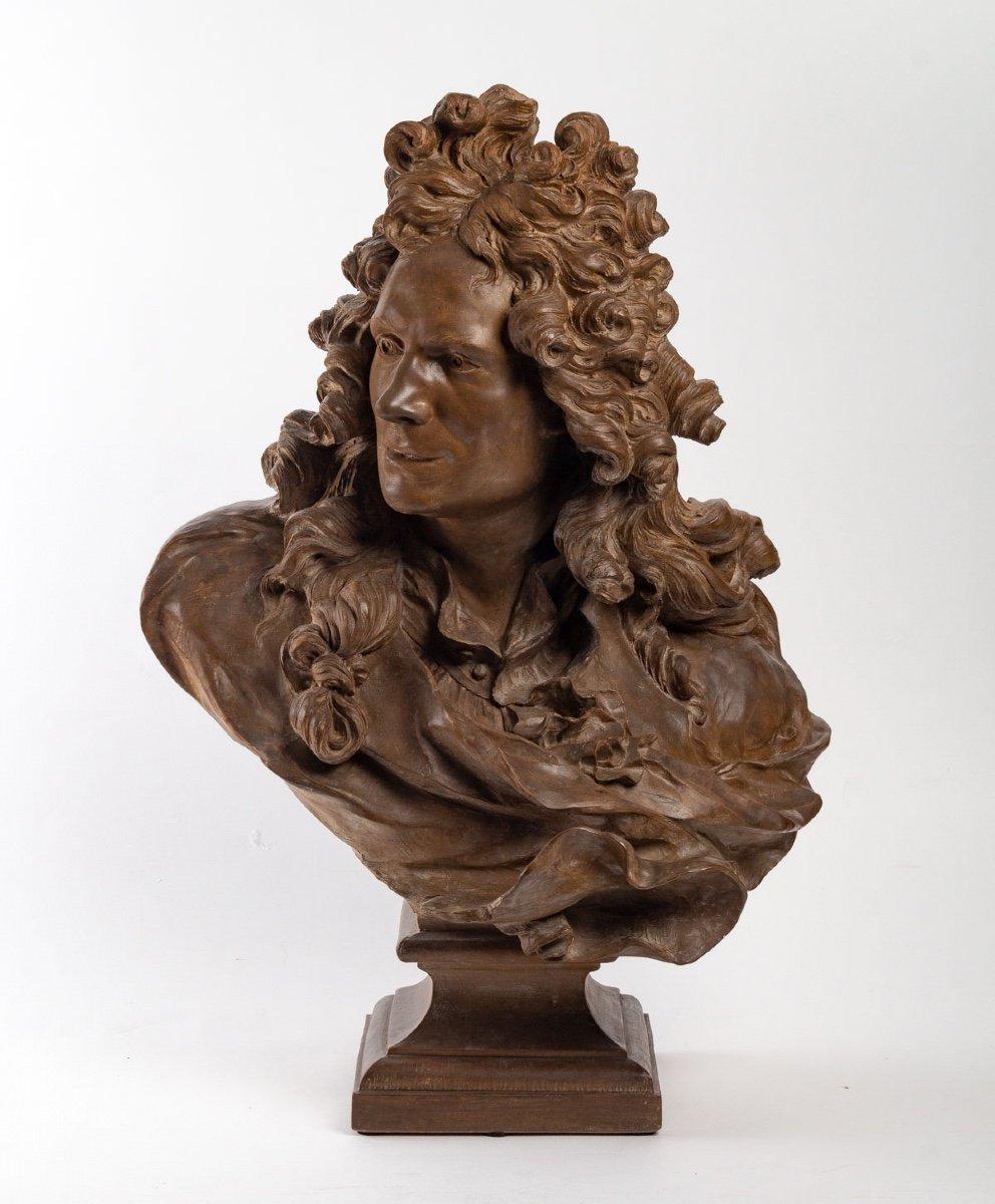Large Terracotta, Corneille Van Clève, Jean-Jacques Caffieri, Period: 18th In Excellent Condition In CRÉTEIL, FR
