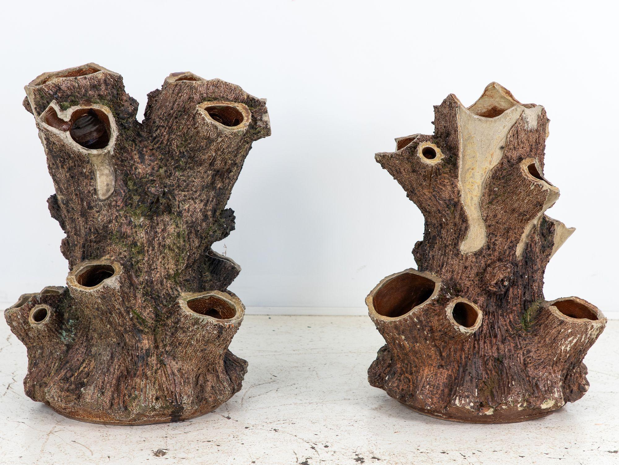 Gran Jardinera Inglesa de Terracota Faux Bois, Eduardiana, principios del siglo XX en venta 6