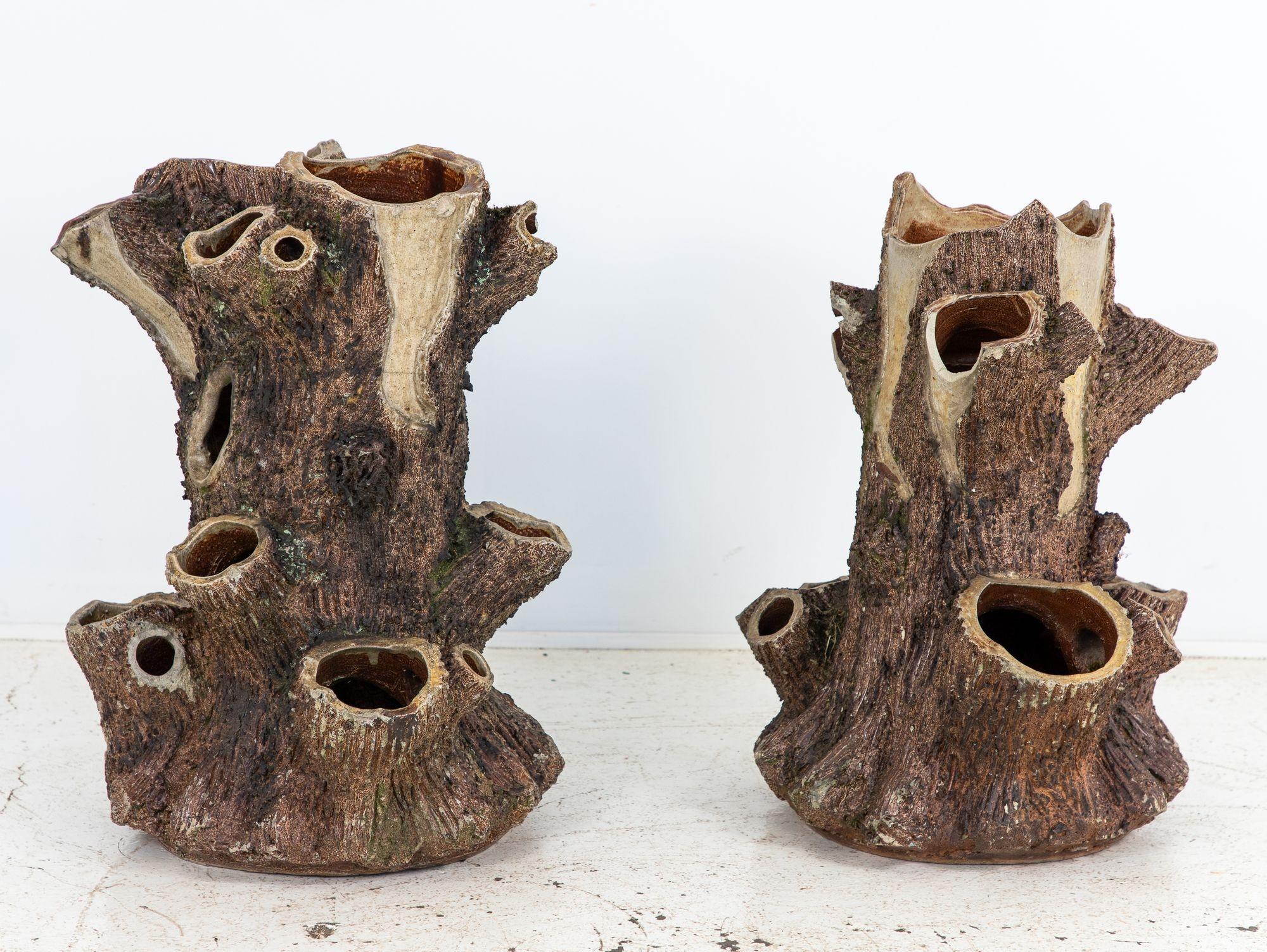 Gran Jardinera Inglesa de Terracota Faux Bois, Eduardiana, principios del siglo XX en venta 7