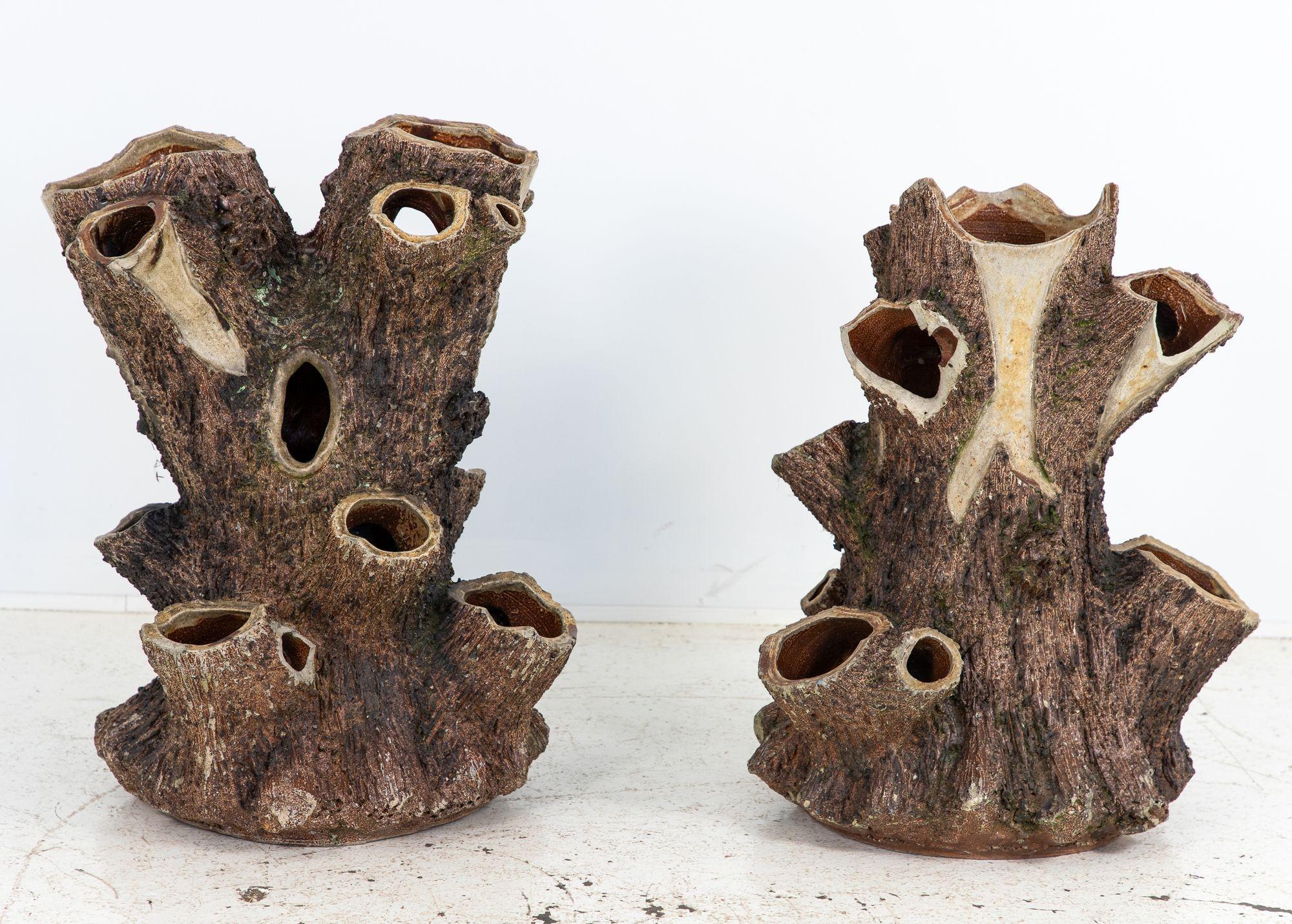 Gran Jardinera Inglesa de Terracota Faux Bois, Eduardiana, principios del siglo XX en venta 8