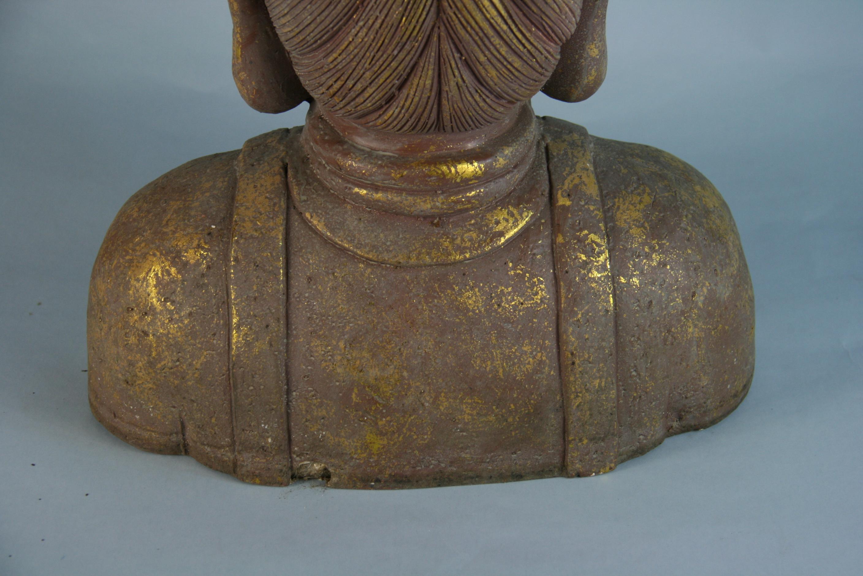 Large Terracotta Garden Buddha For Sale 7