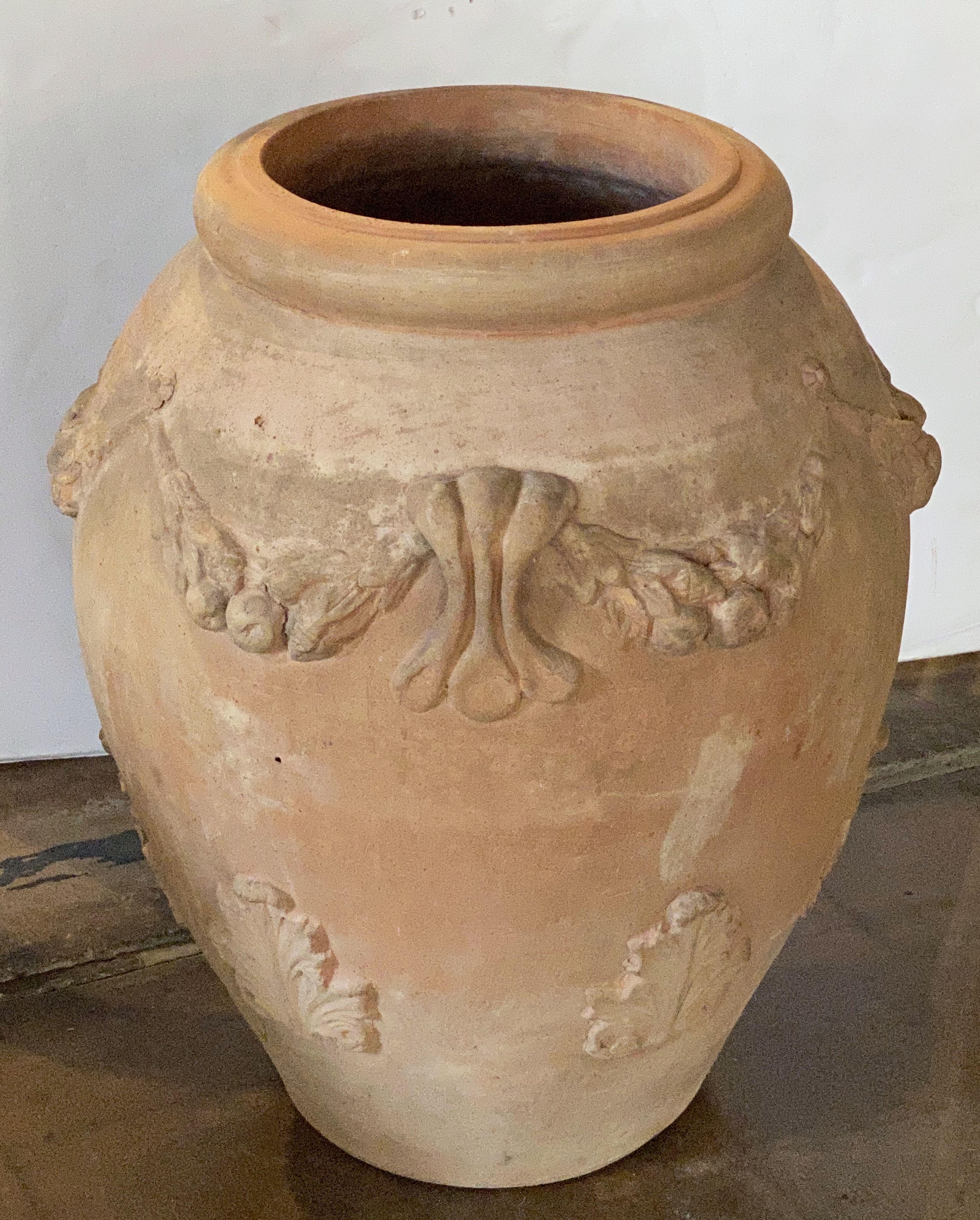 Large Terracotta Garden Urn or Oil Jar from France 6