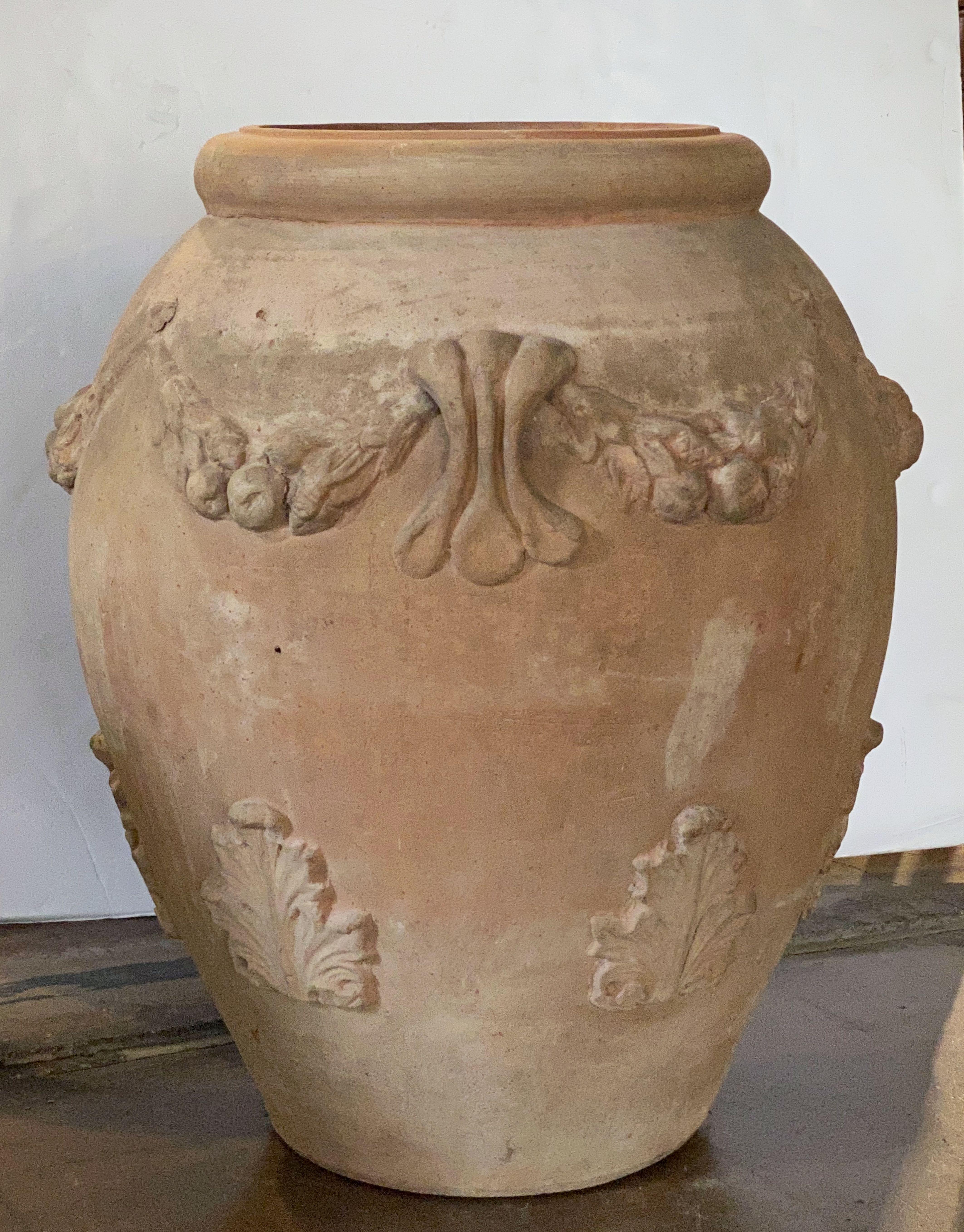 Large Terracotta Garden Urn or Oil Jar from France 7