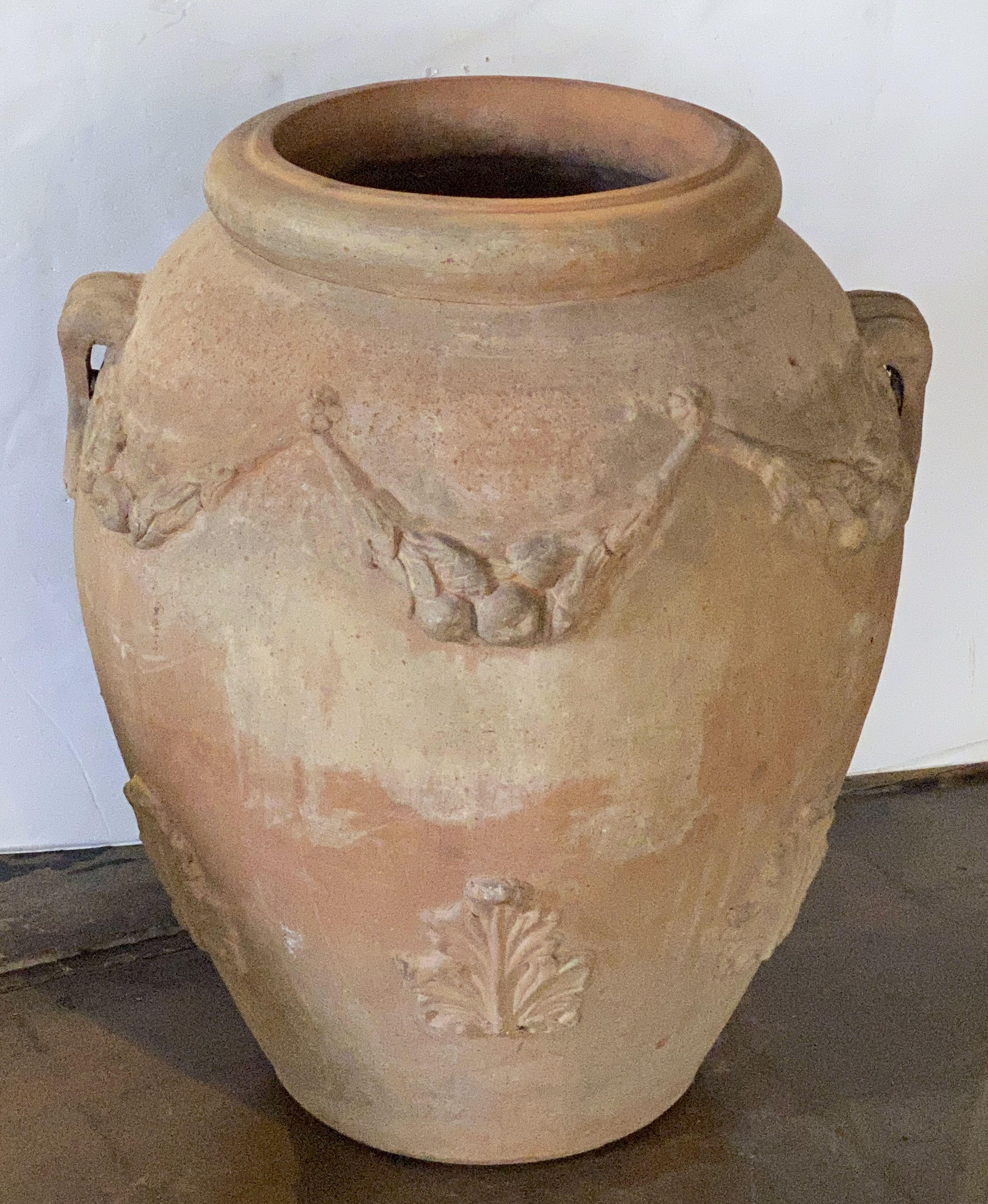 Large Terracotta Garden Urn or Oil Jar from France 11
