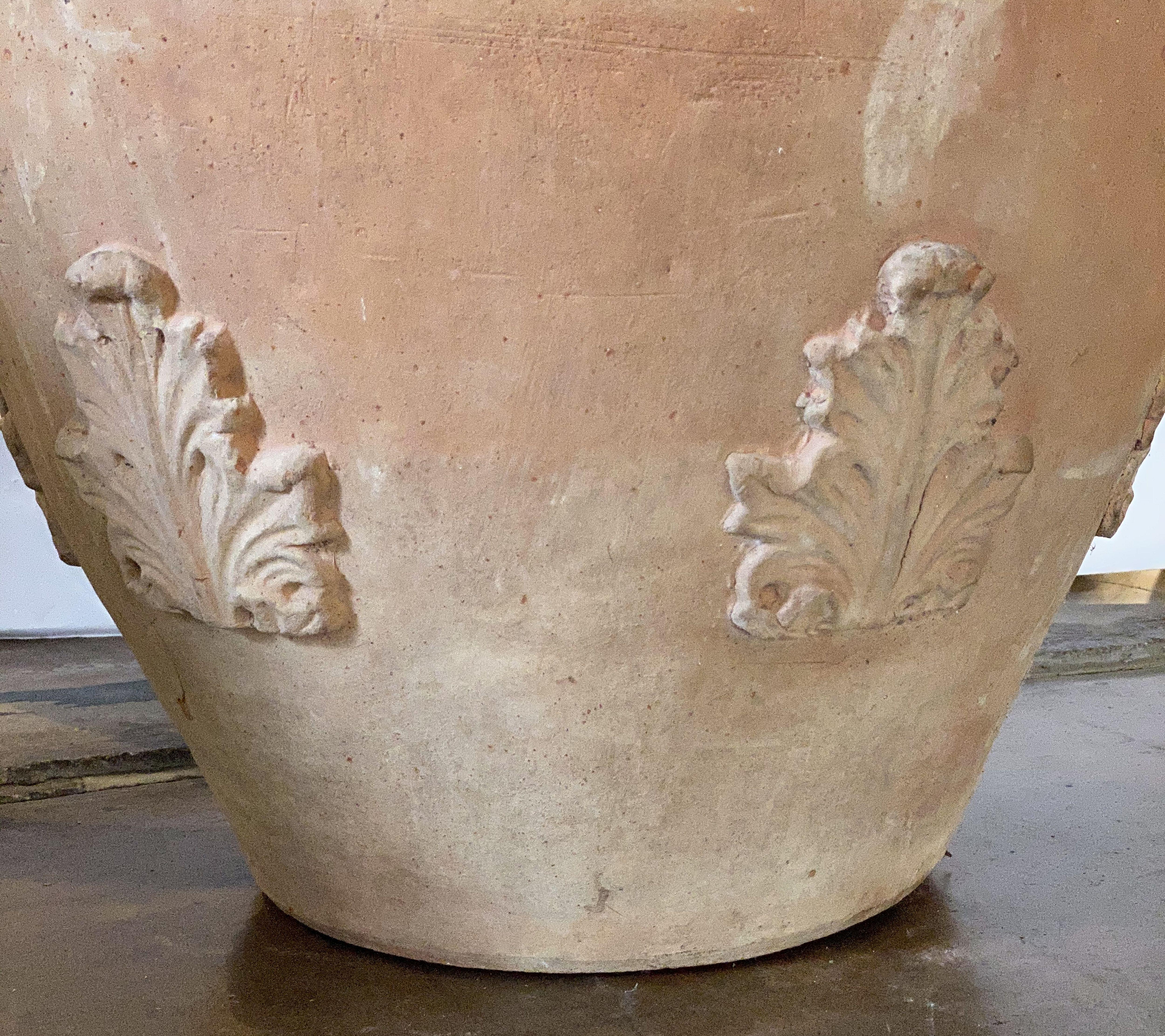 Large Terracotta Garden Urn or Oil Jar from France 13