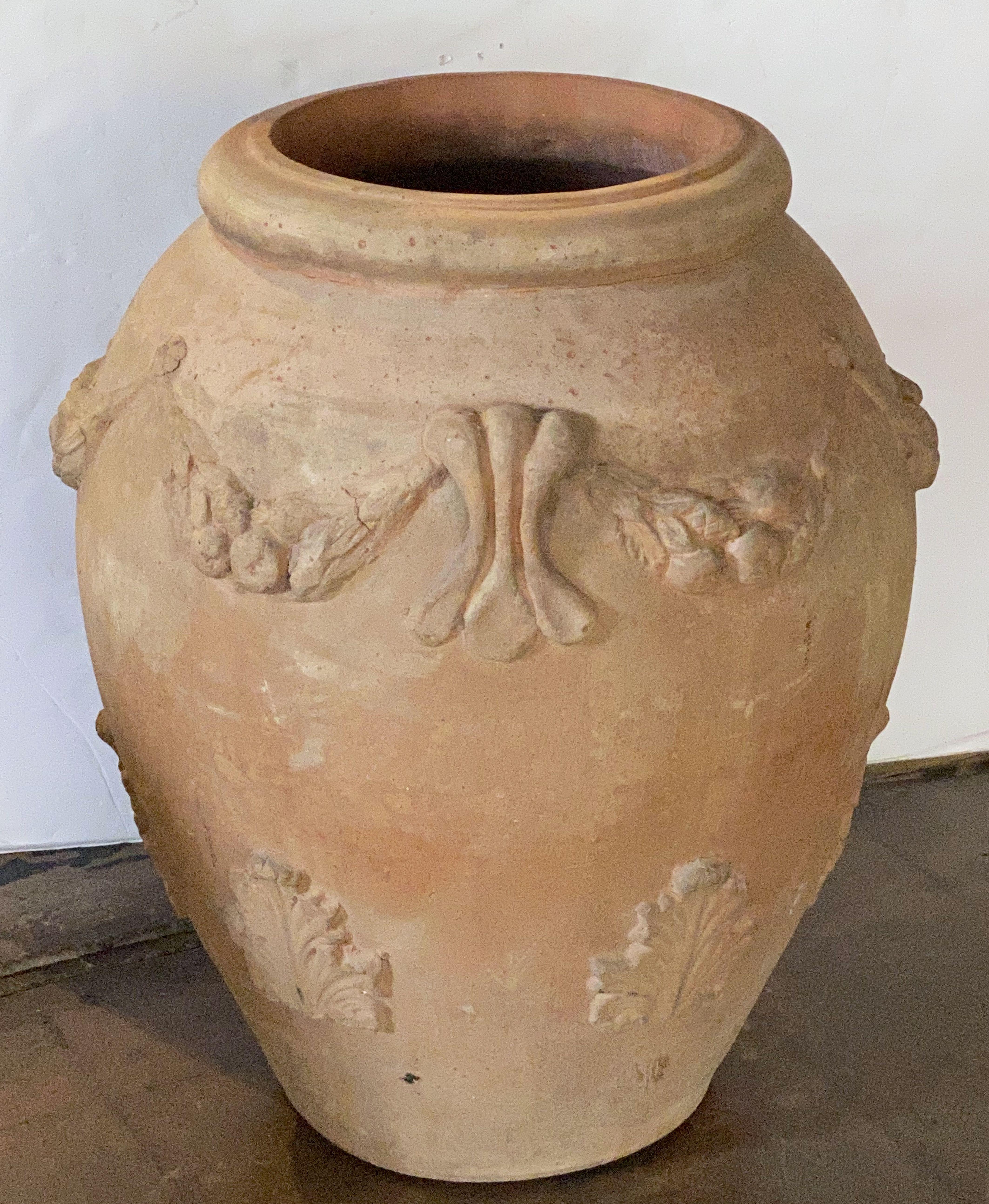 Large Terracotta Garden Urn or Oil Jar from France 14