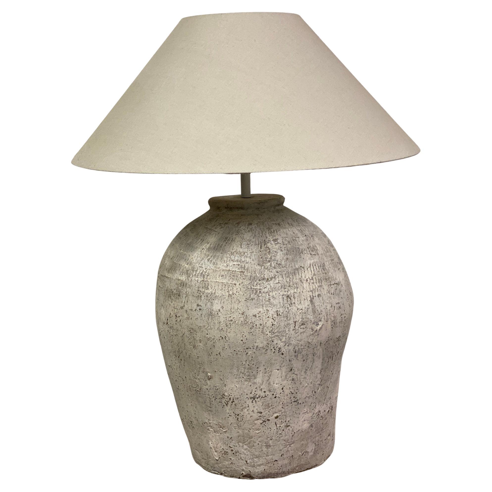 Large Terracotta Jar Lamp/Base Only For Sale at 1stDibs