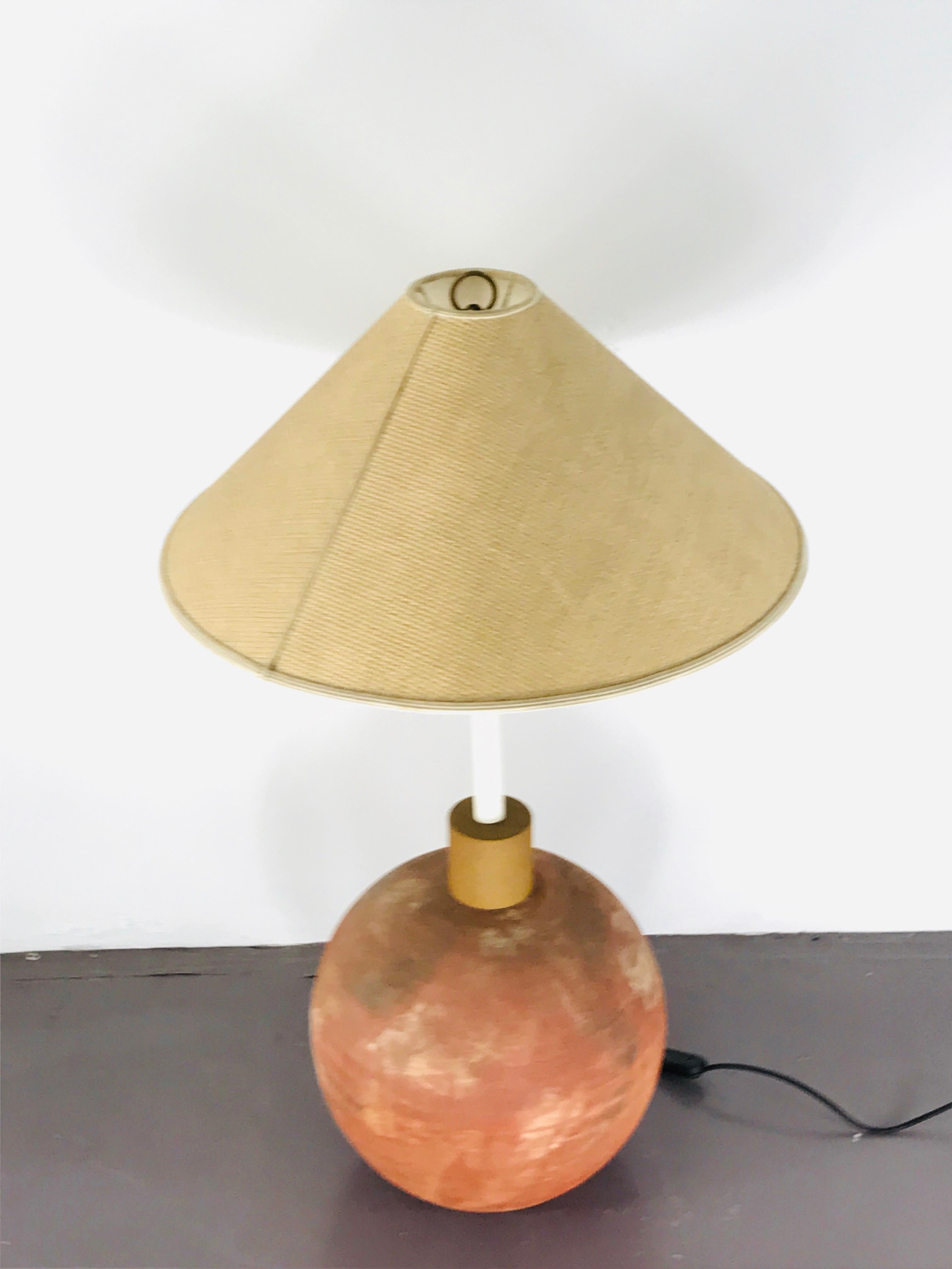 Mid-Century Modern Lampadaire italien sphérique en terre cuite Società Porcellane Artistiche du milieu du siècle dernier en vente