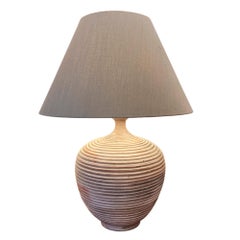 Large Terracotta Lamp, France 1970s