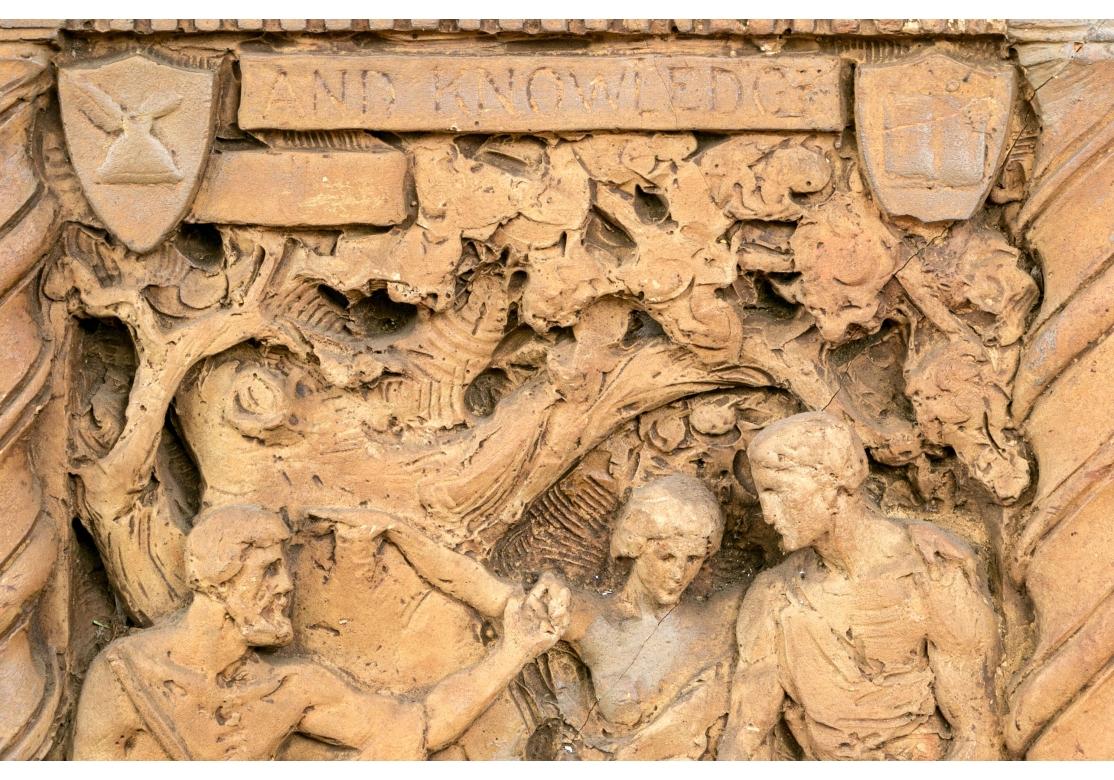 Large Terracotta Neoclassical Relief Sculpture Titled 