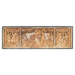 Large Terracotta Neoclassical Relief Sculpture Titled "Study, Service & Counsel