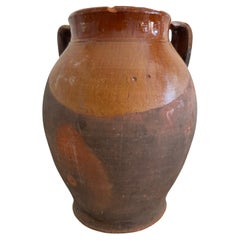 Large Terracotta Pignata Pot with Half Glaze