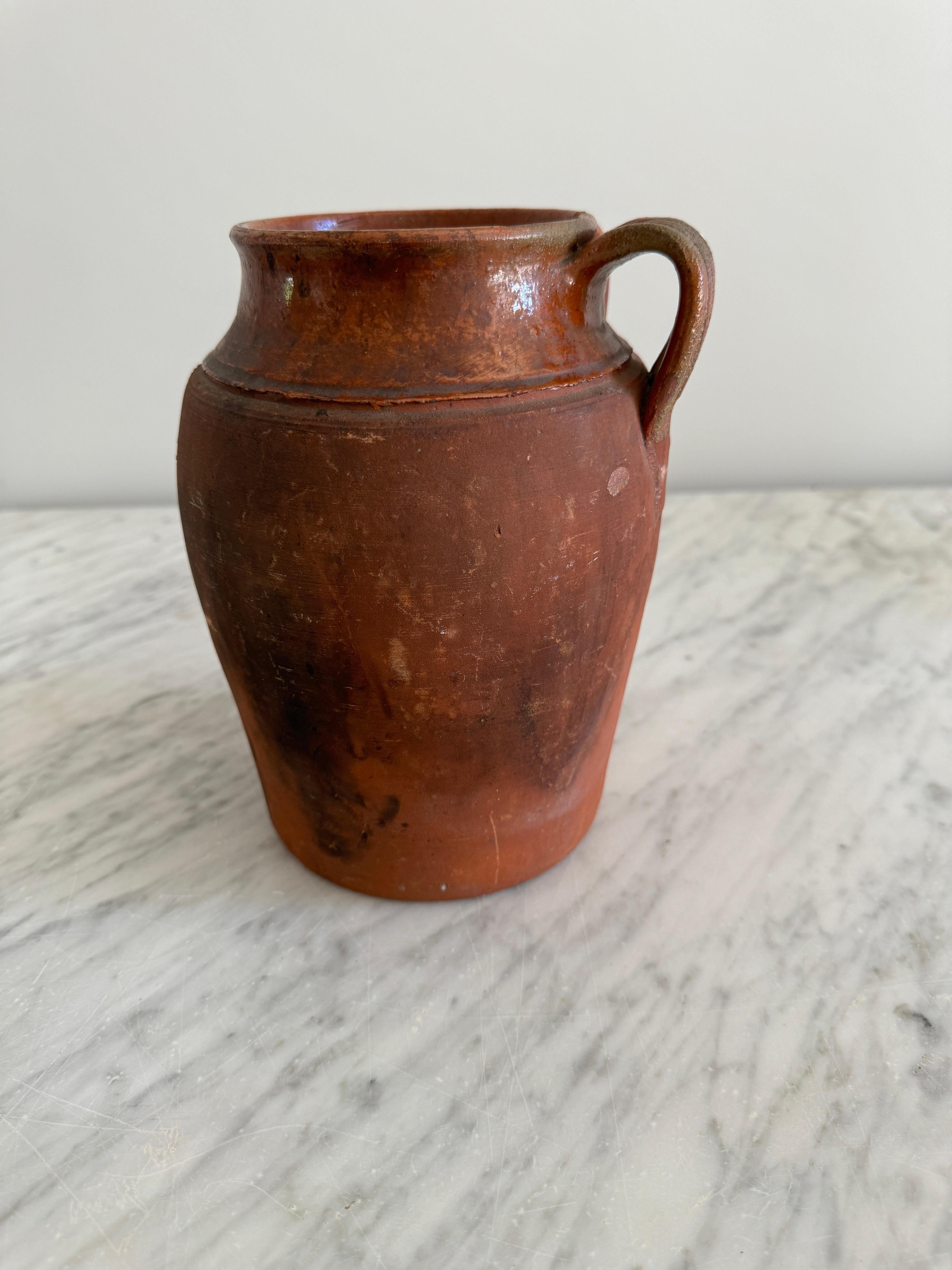 XX secolo Vasi grandi in terracotta pignata con metà smalto in vendita