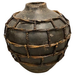 Large Terracotta Pot with Netting