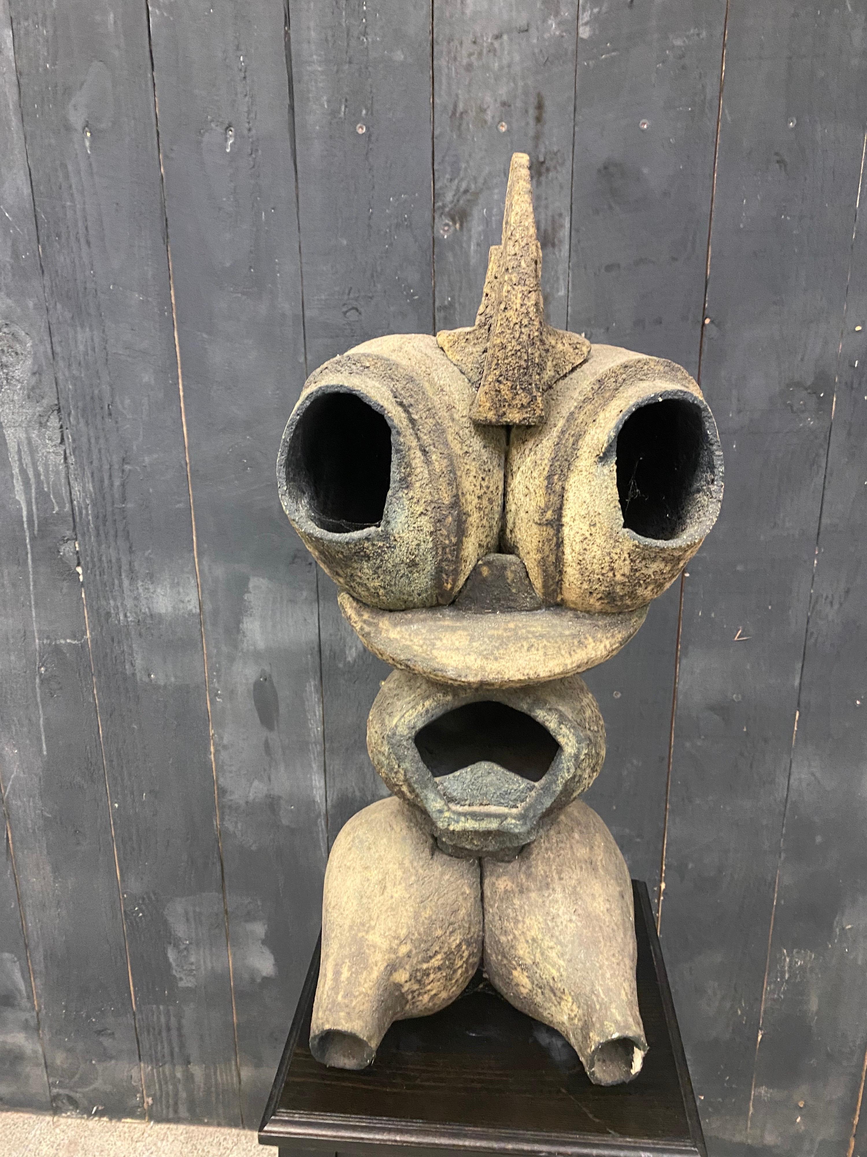 Large Terracotta Sculpture, circa 1950/1960 to Identify In Good Condition For Sale In Saint-Ouen, FR