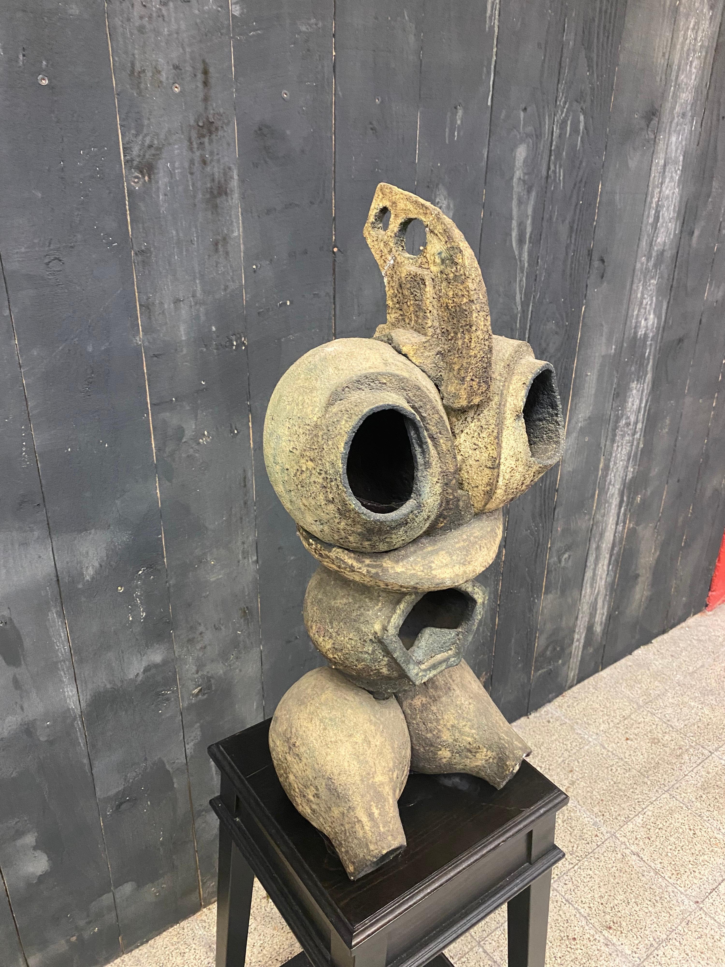 Large Terracotta Sculpture, circa 1950/1960 to Identify For Sale 1
