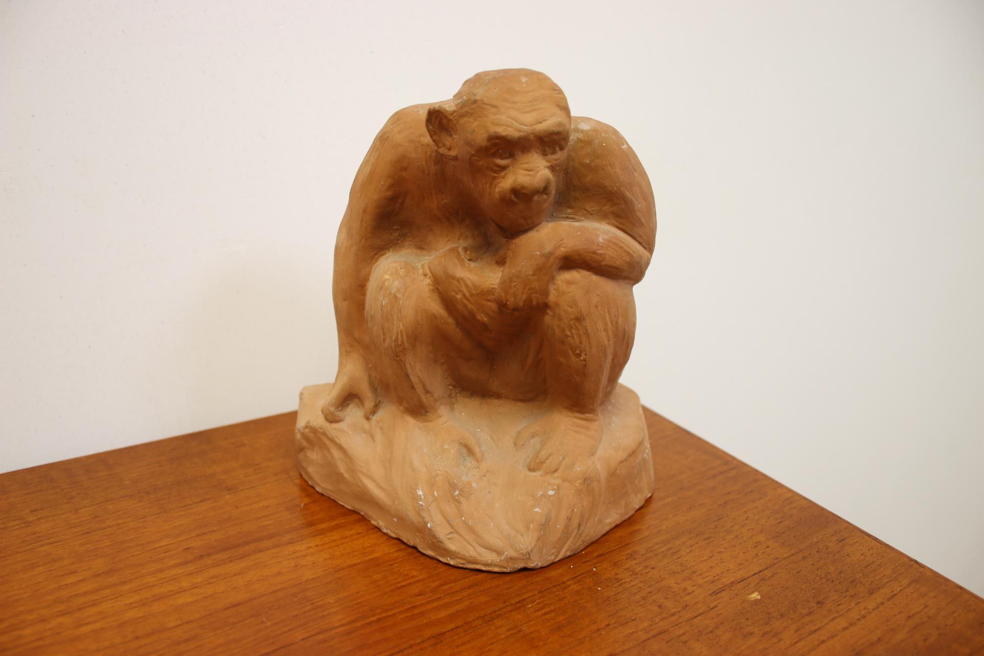 Large terracotta seated monkey


Beautiful unglazed terracotta statue of a monkey sitting on its rock.

The statue is in very good condition and fits in almost any interior.

Would this monkey look nice in your home?.