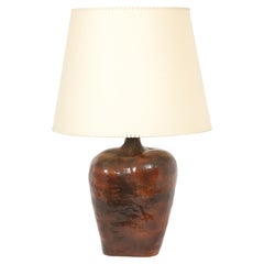 Large Terracotta Table Lamp, USA 1960's