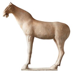 Large Terracotta Tang Dynasty Style Horse Sculpture