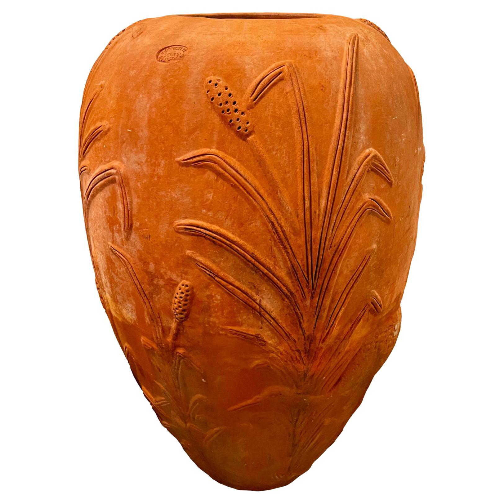 Large Terracotta Vase For Sale