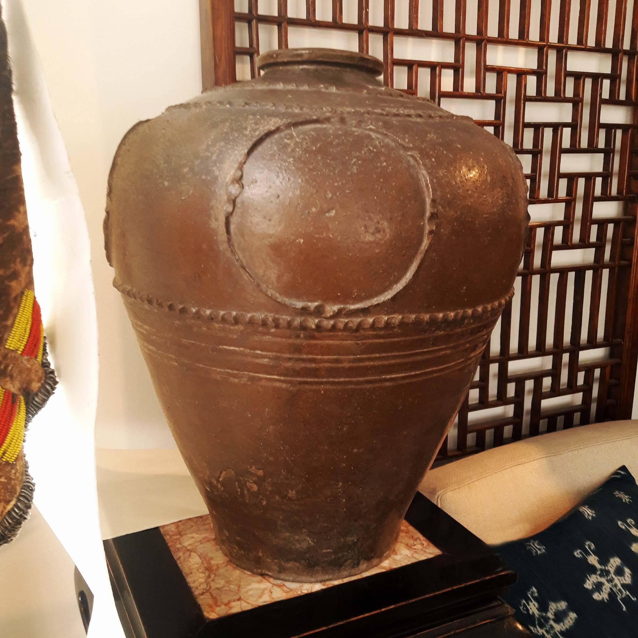 Indian Large Terracotta Vase or Jar from India