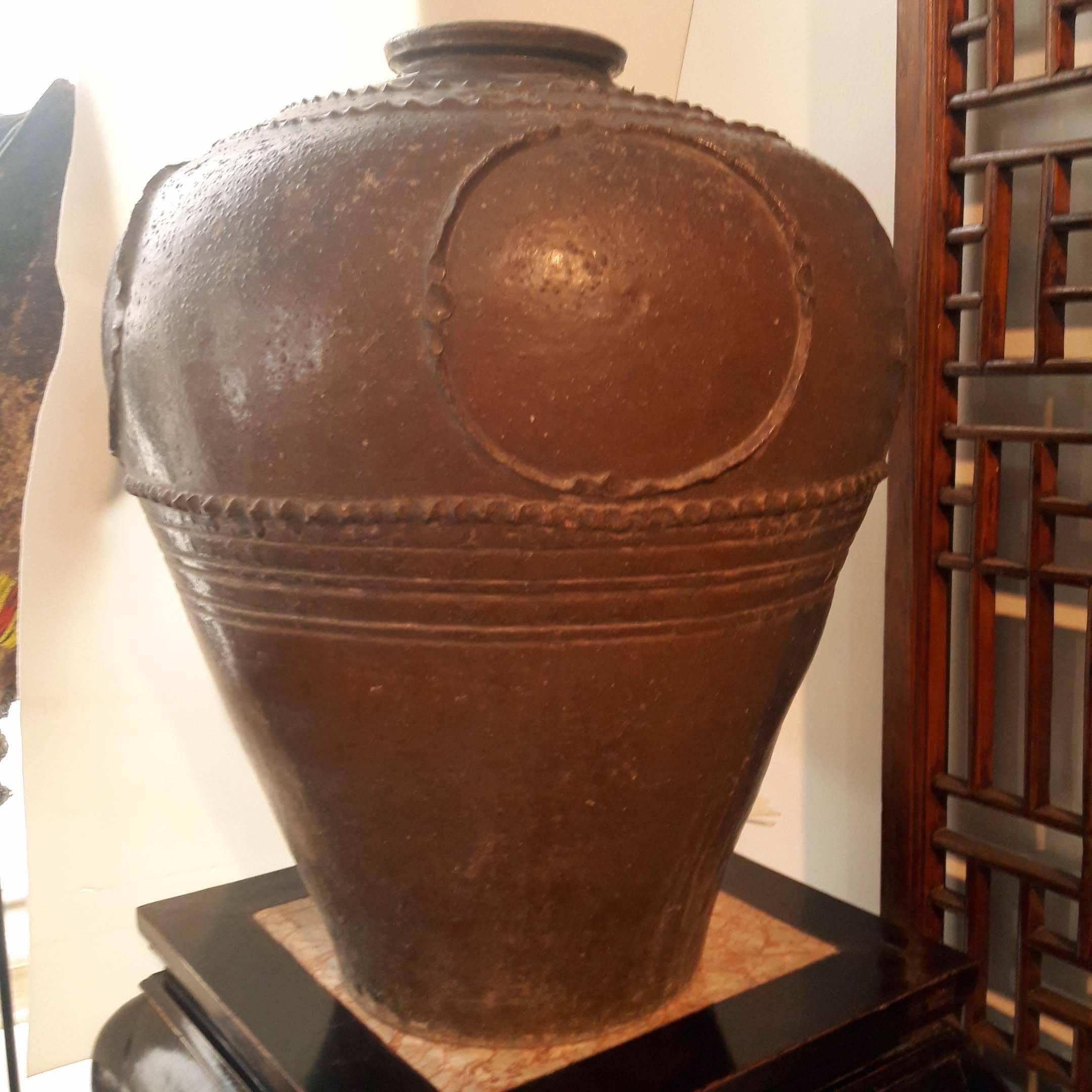 Large Terracotta Vase or Jar from India In Good Condition In New York, NY