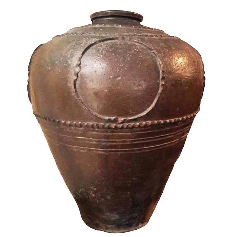 Large Terracotta Vase or Jar from India