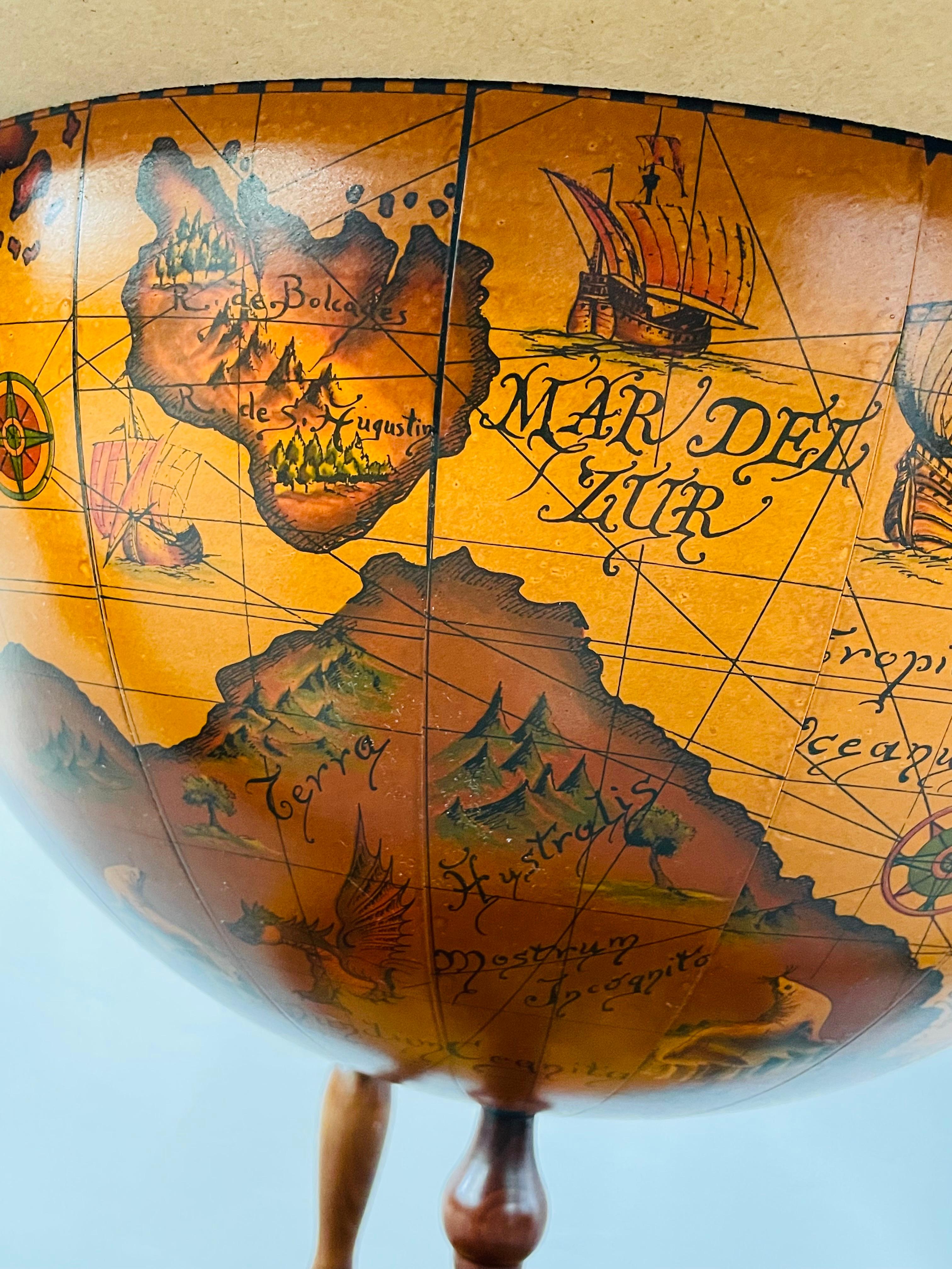 Large Terrestrial and Celestial Globe with Astrological Signs, Circa 1970 6