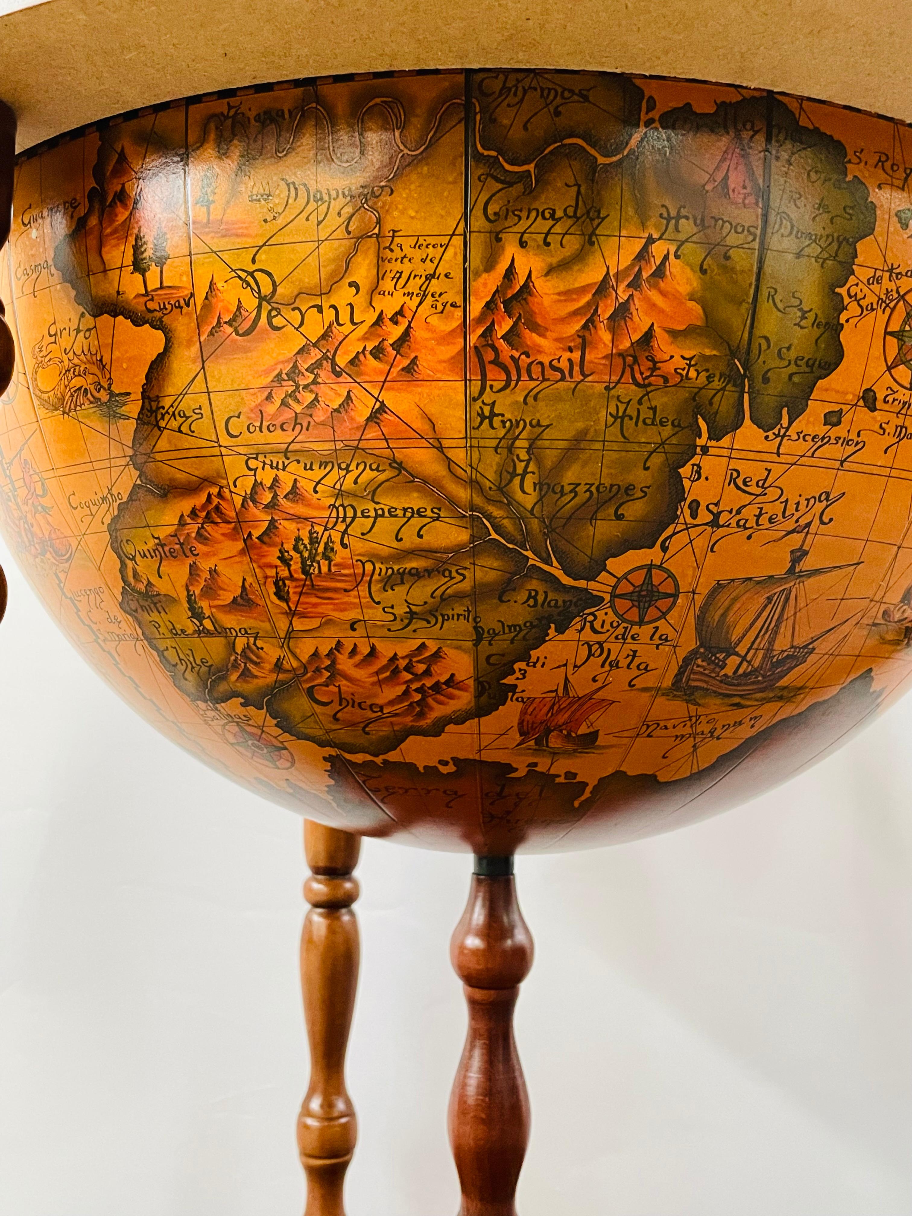 Large Terrestrial and Celestial Globe with Astrological Signs, Circa 1970 8