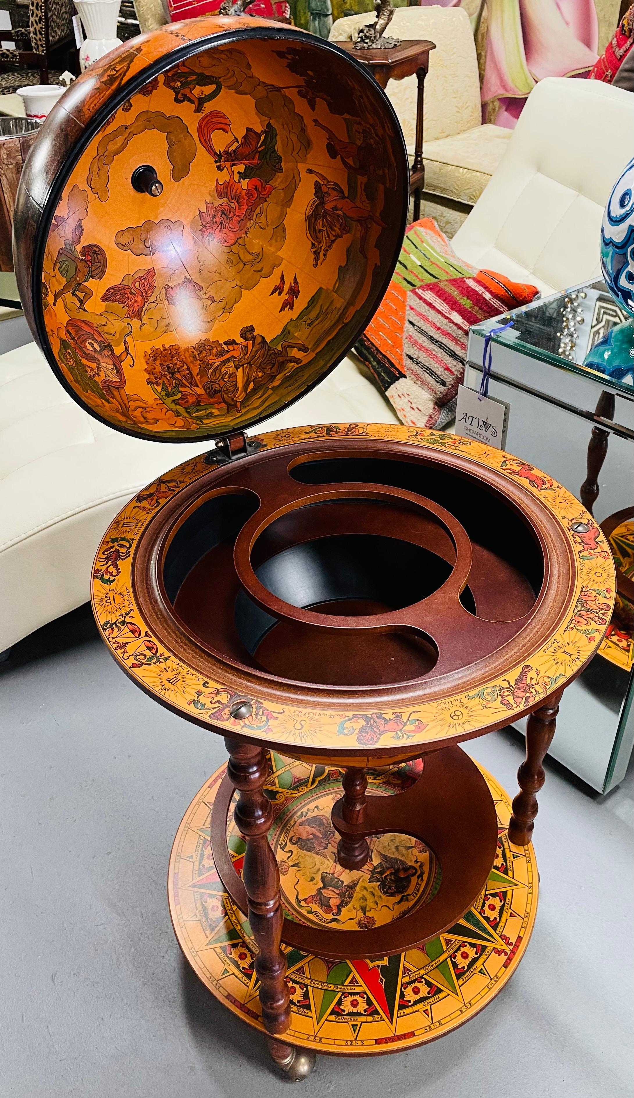 Large Terrestrial and Celestial Globe with Astrological Signs, Circa 1970 10