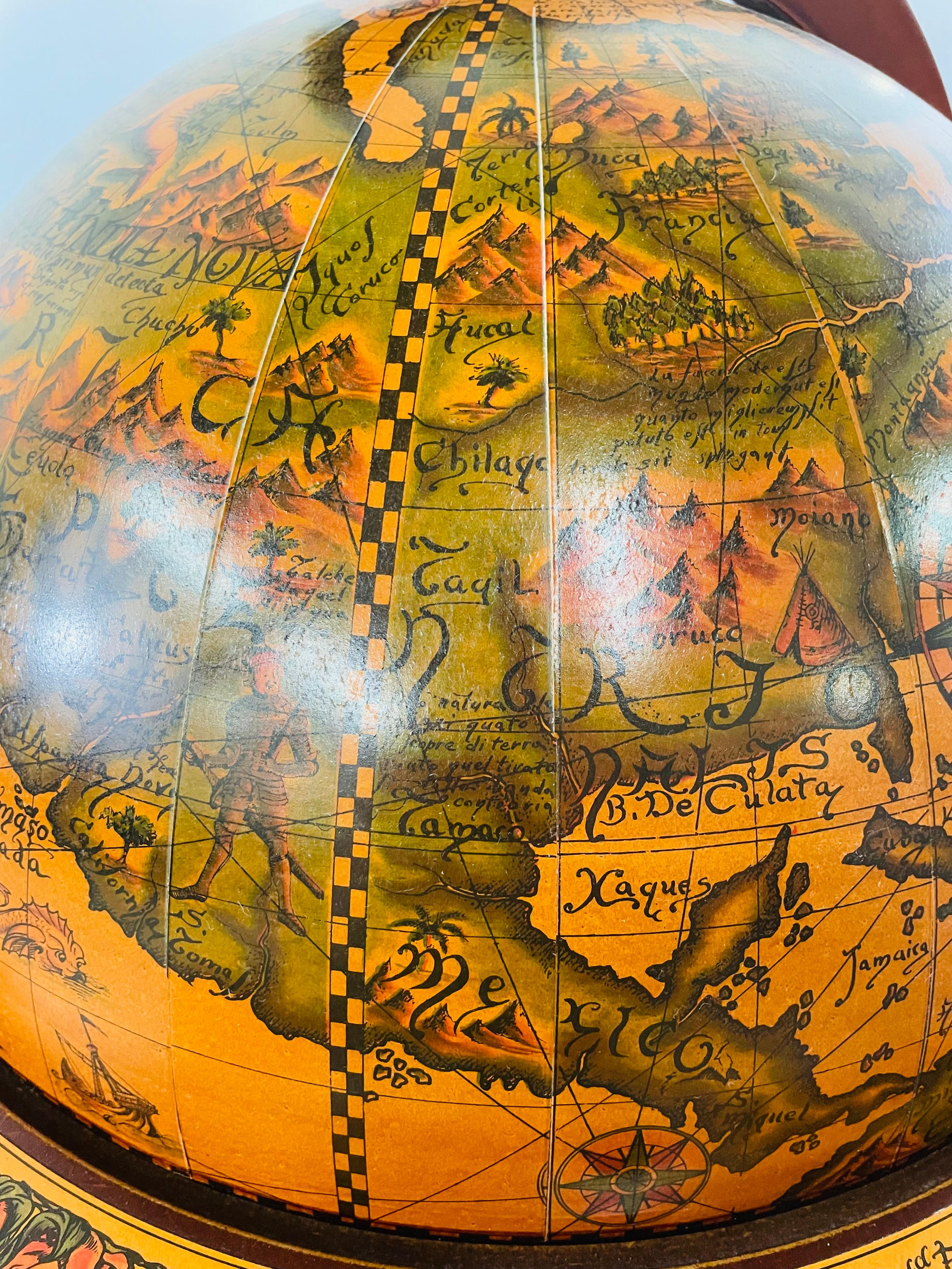 American Classical Large Terrestrial and Celestial Globe with Astrological Signs, Circa 1970