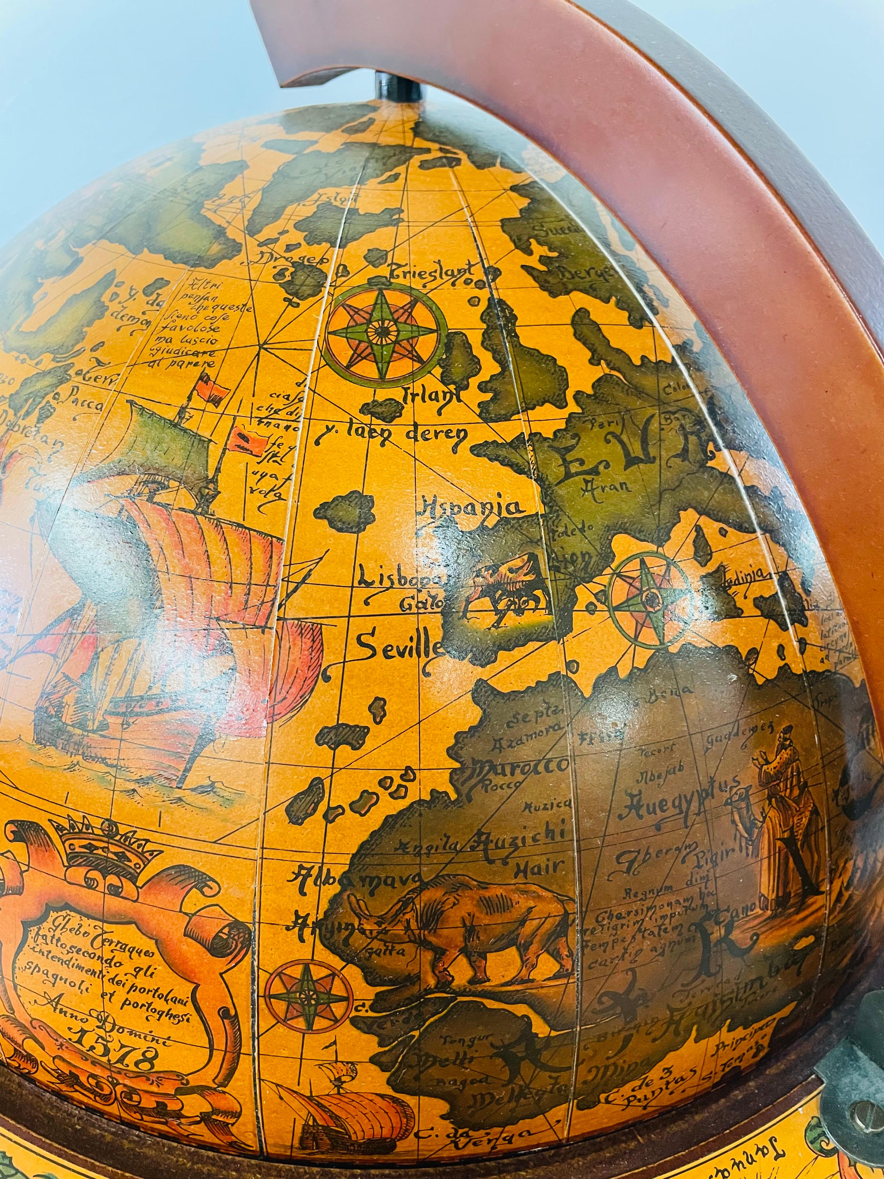 American Large Terrestrial and Celestial Globe with Astrological Signs, Circa 1970