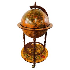 Vintage Large Terrestrial and Celestial Globe with Astrological Signs, Circa 1970